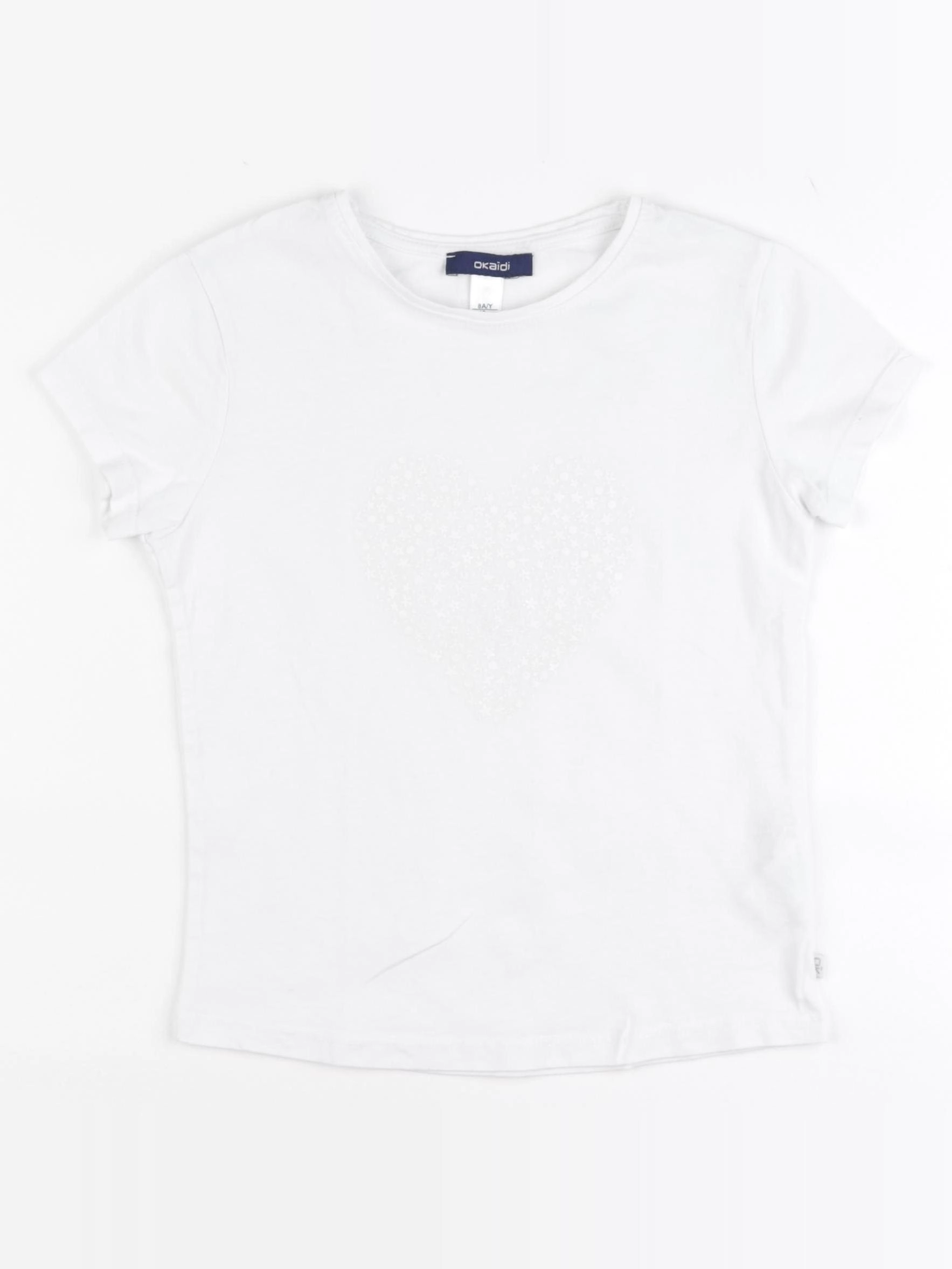 Okaidi - tee-shirt blanc - 8 ans
