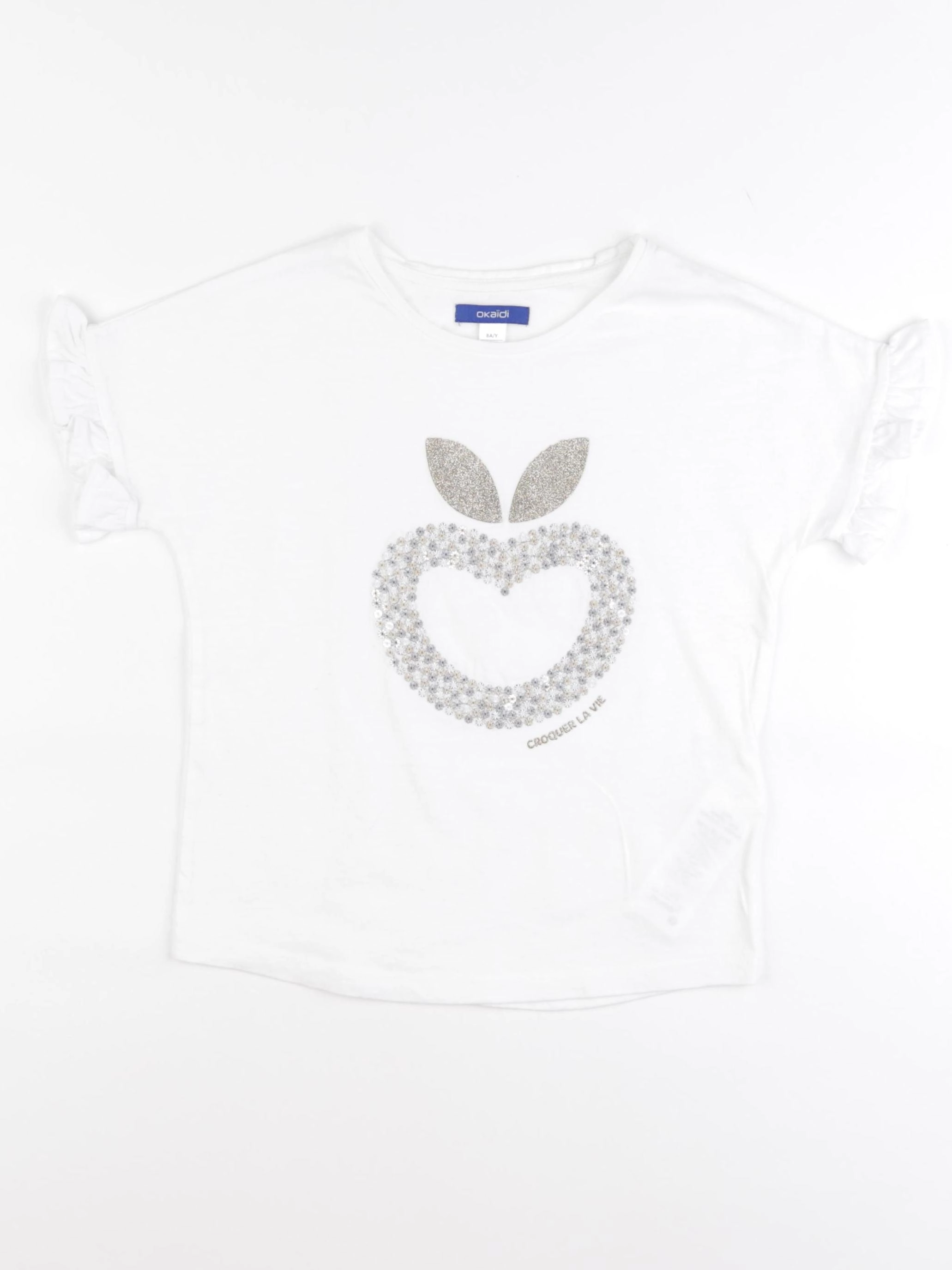Okaidi - tee-shirt blanc - 8 ans