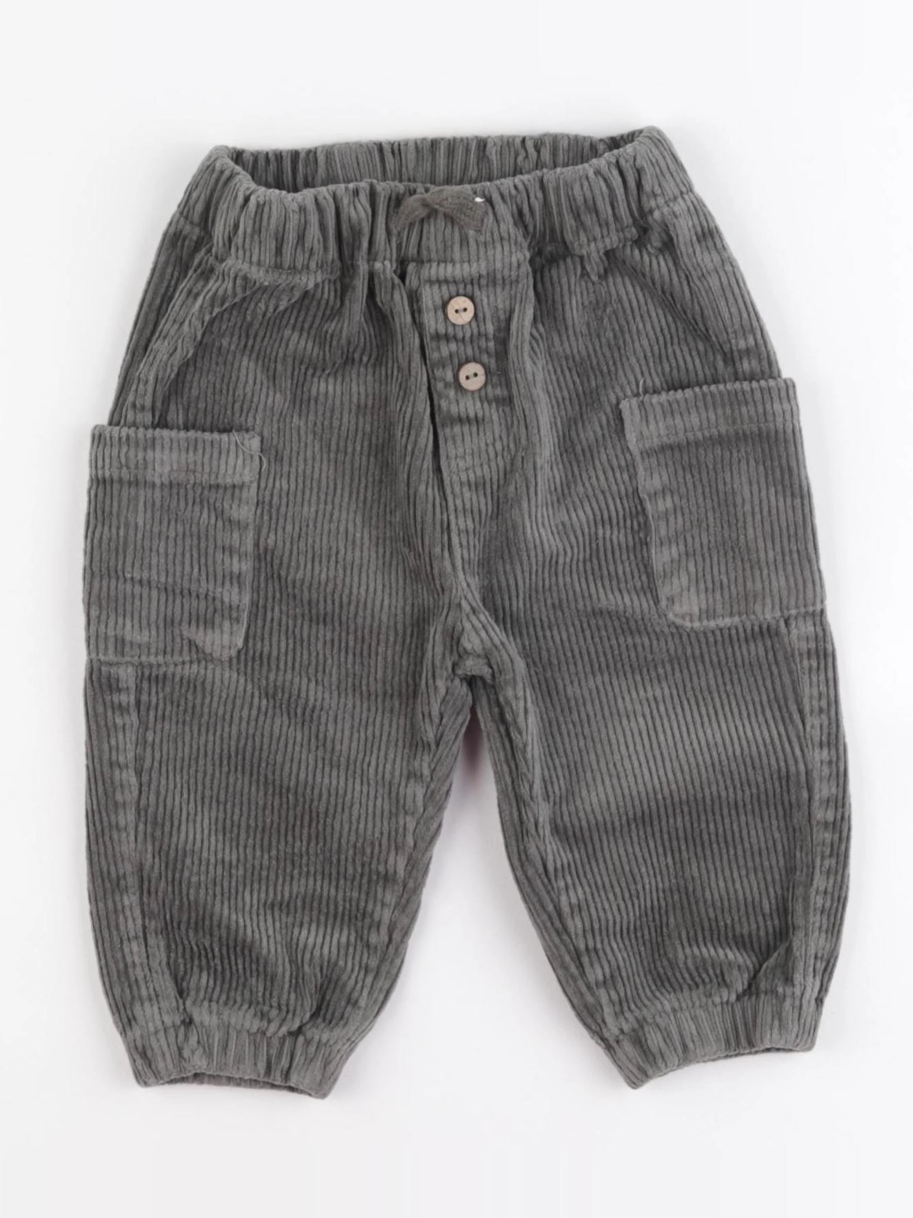 Quincy Mae - pantalon gris - 6/12 mois