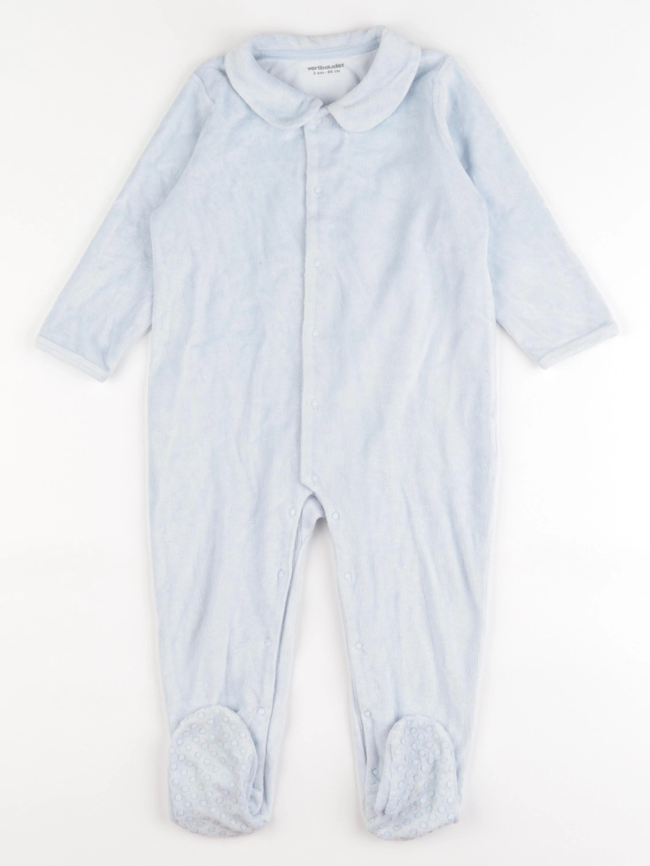 Vertbaudet - pyjama velours bleu - 2 ans