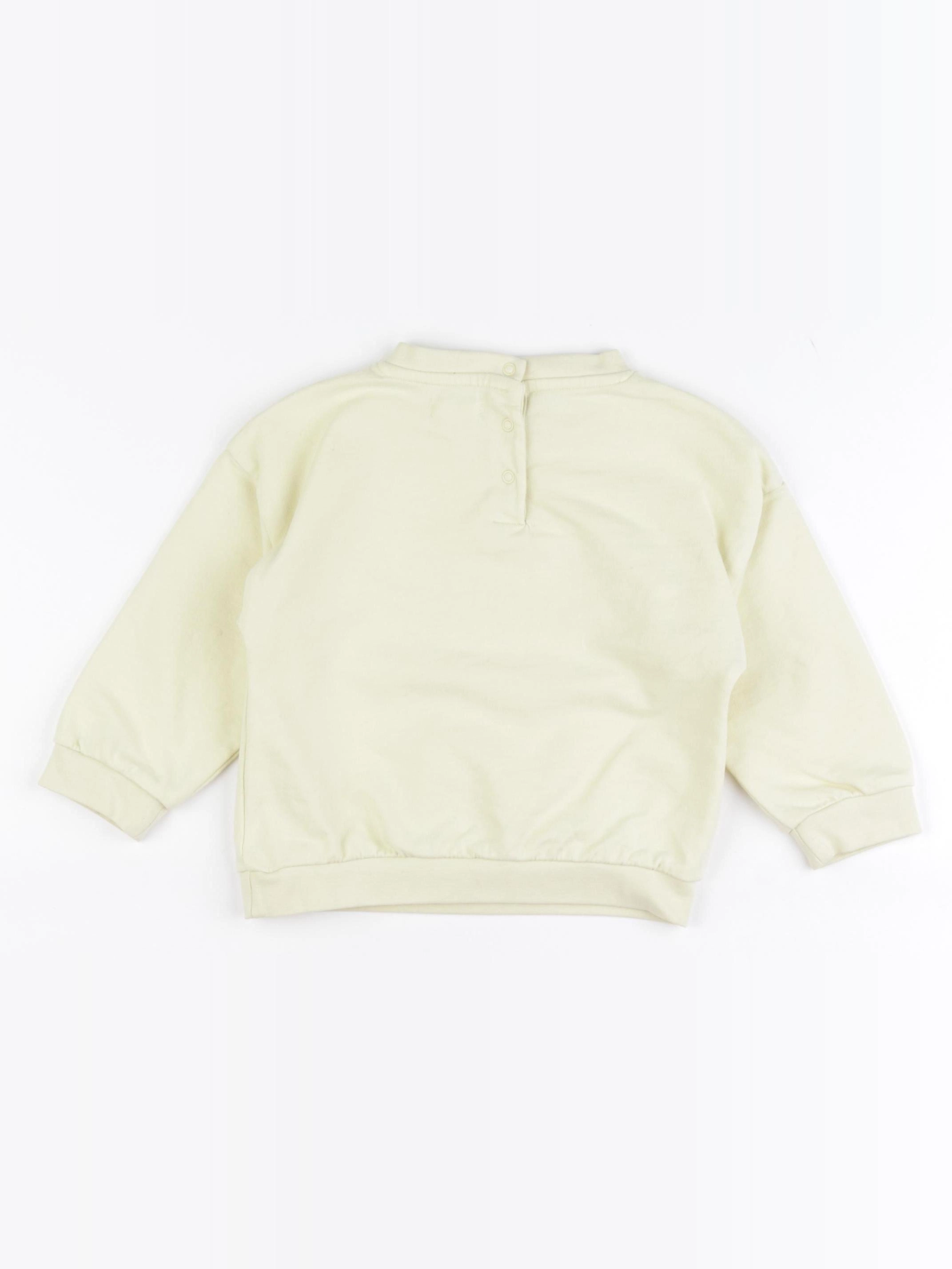 Vertbaudet - sweat jaune - 24 mois