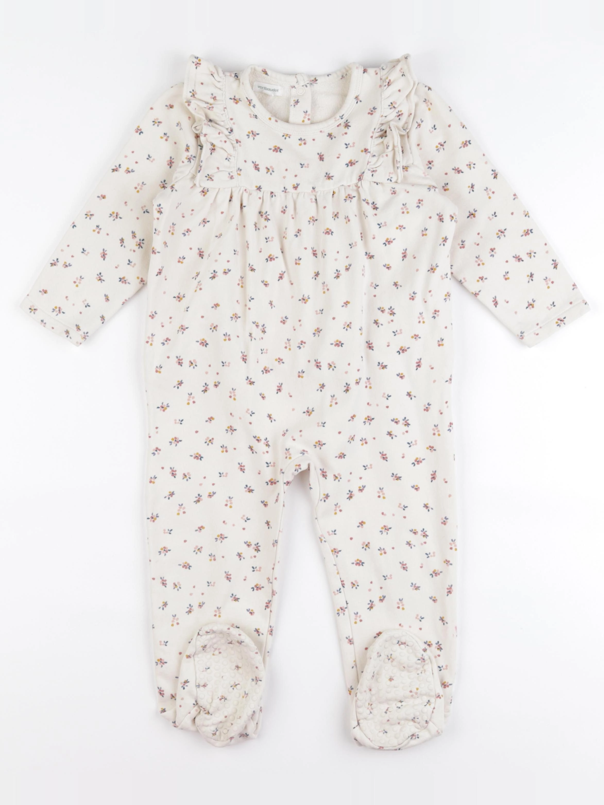 Vertbaudet - pyjama coton beige - 36 mois