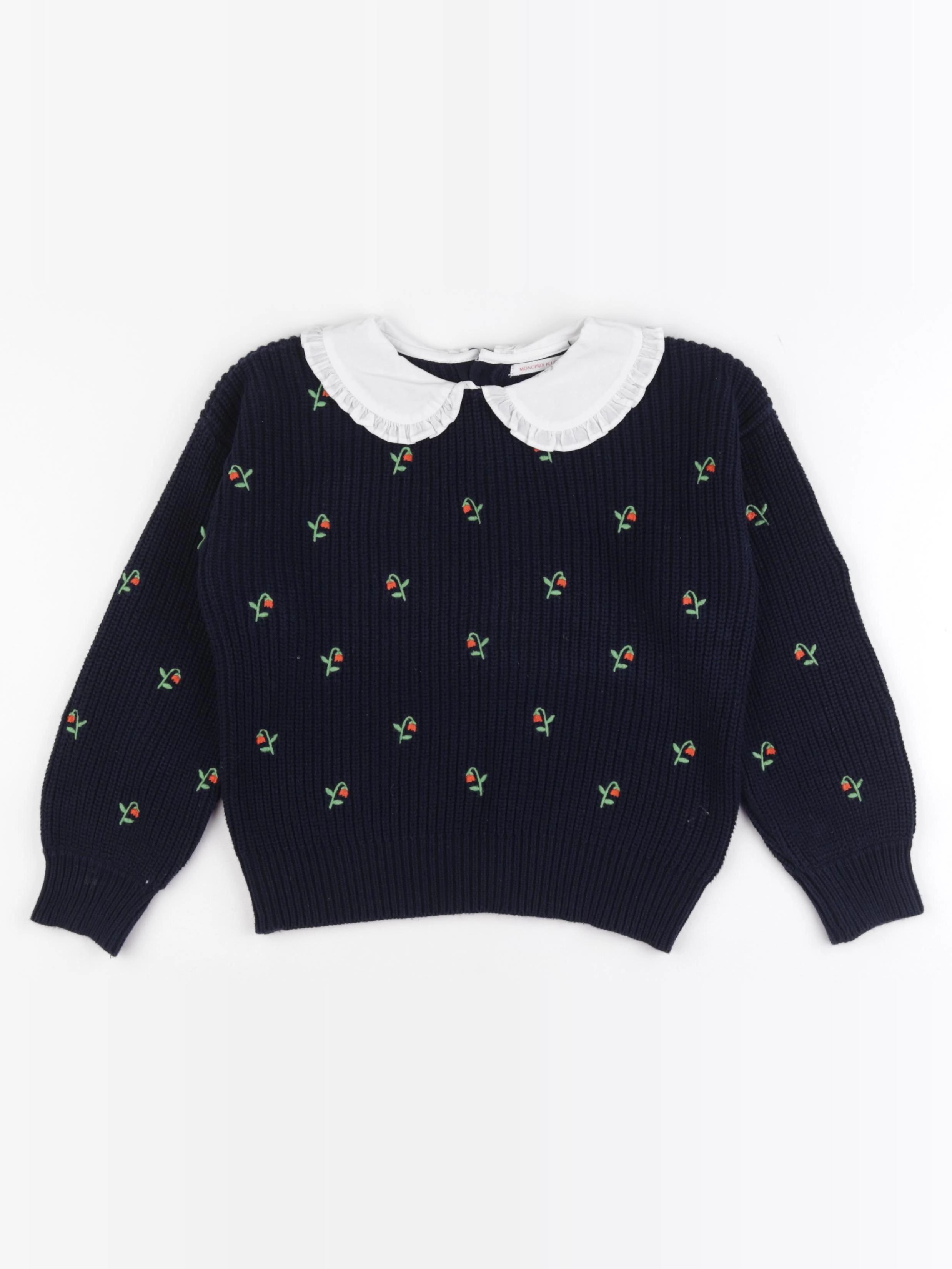 Monoprix - pull bleu - 8 ans