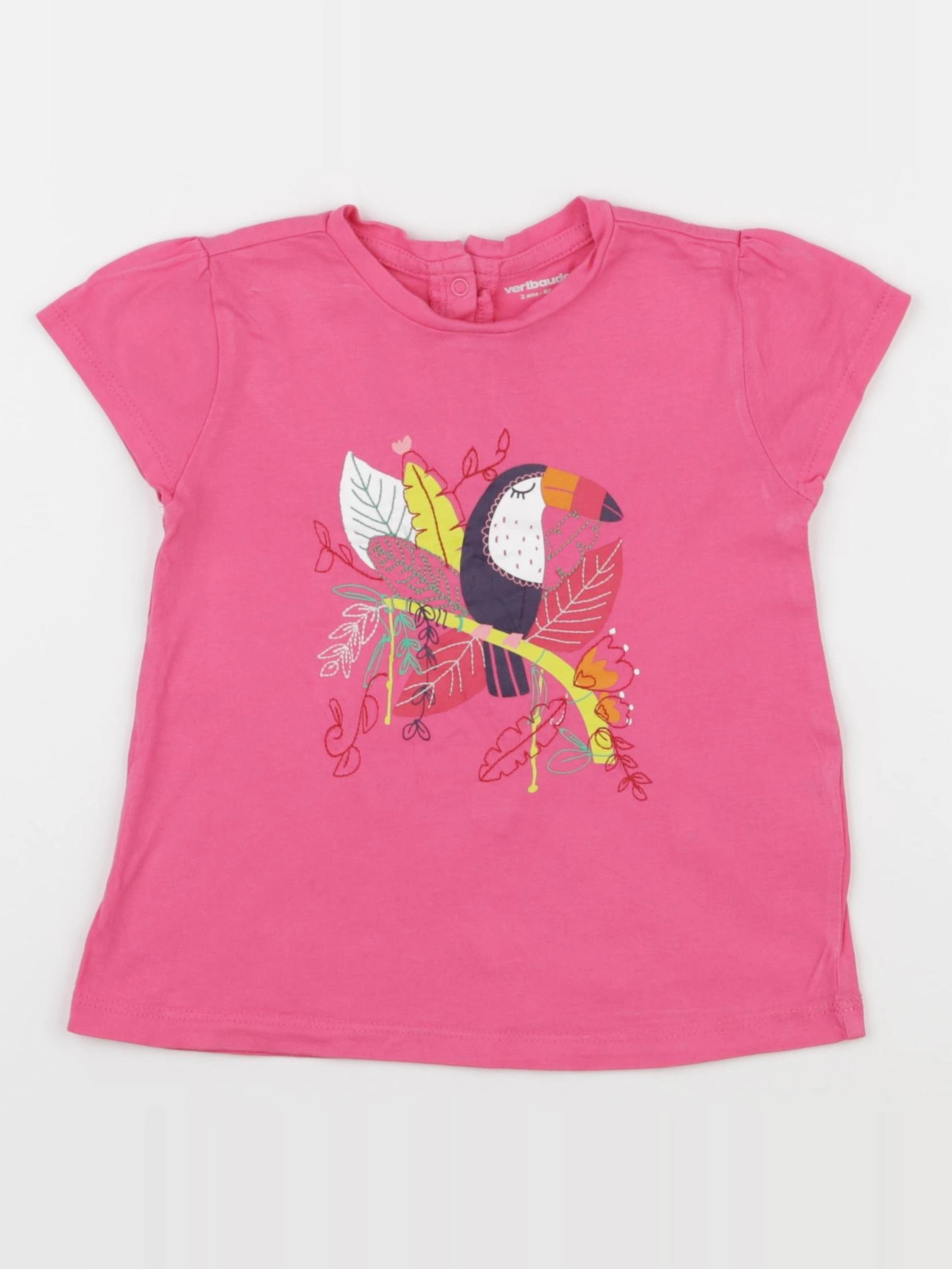 Vertbaudet - tee-shirt rose - 2 ans
