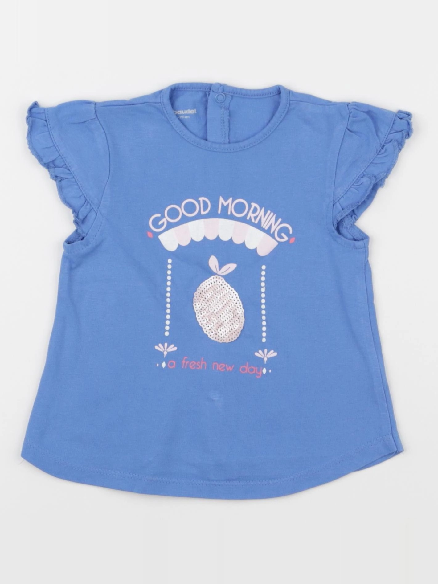 Vertbaudet - tee-shirt bleu - 9 mois