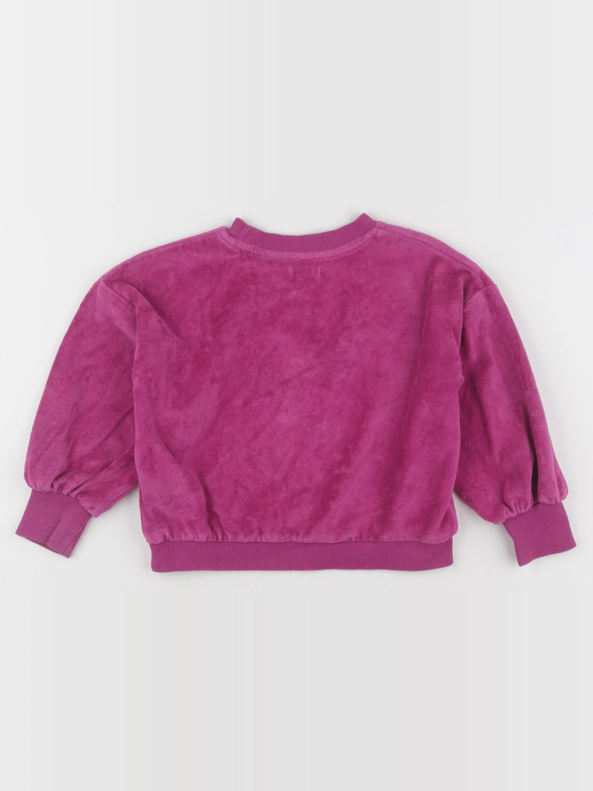 Vertbaudet - sweat velours rose - 4 ans