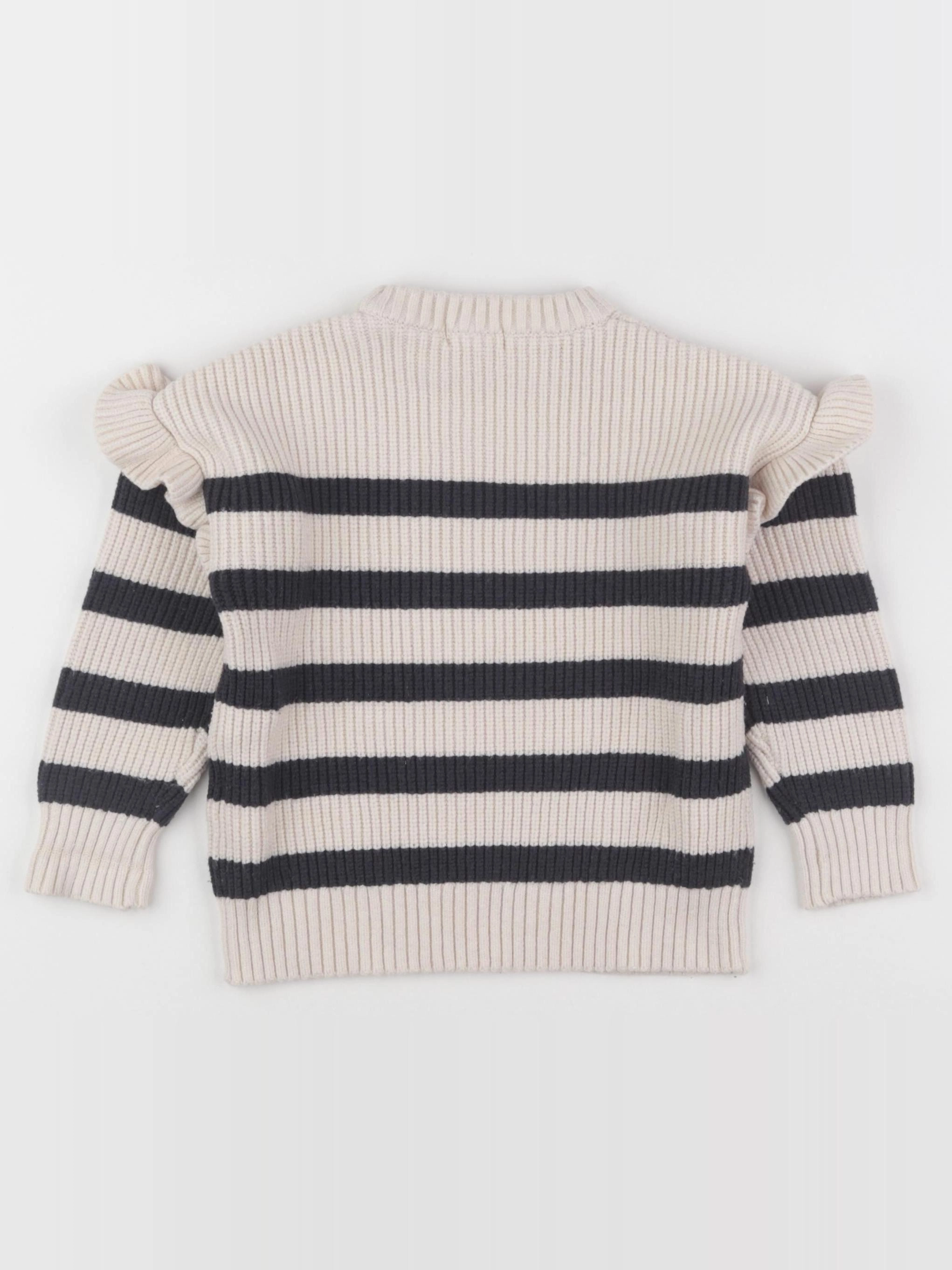 Vertbaudet - pull beige, bleu - 3 ans