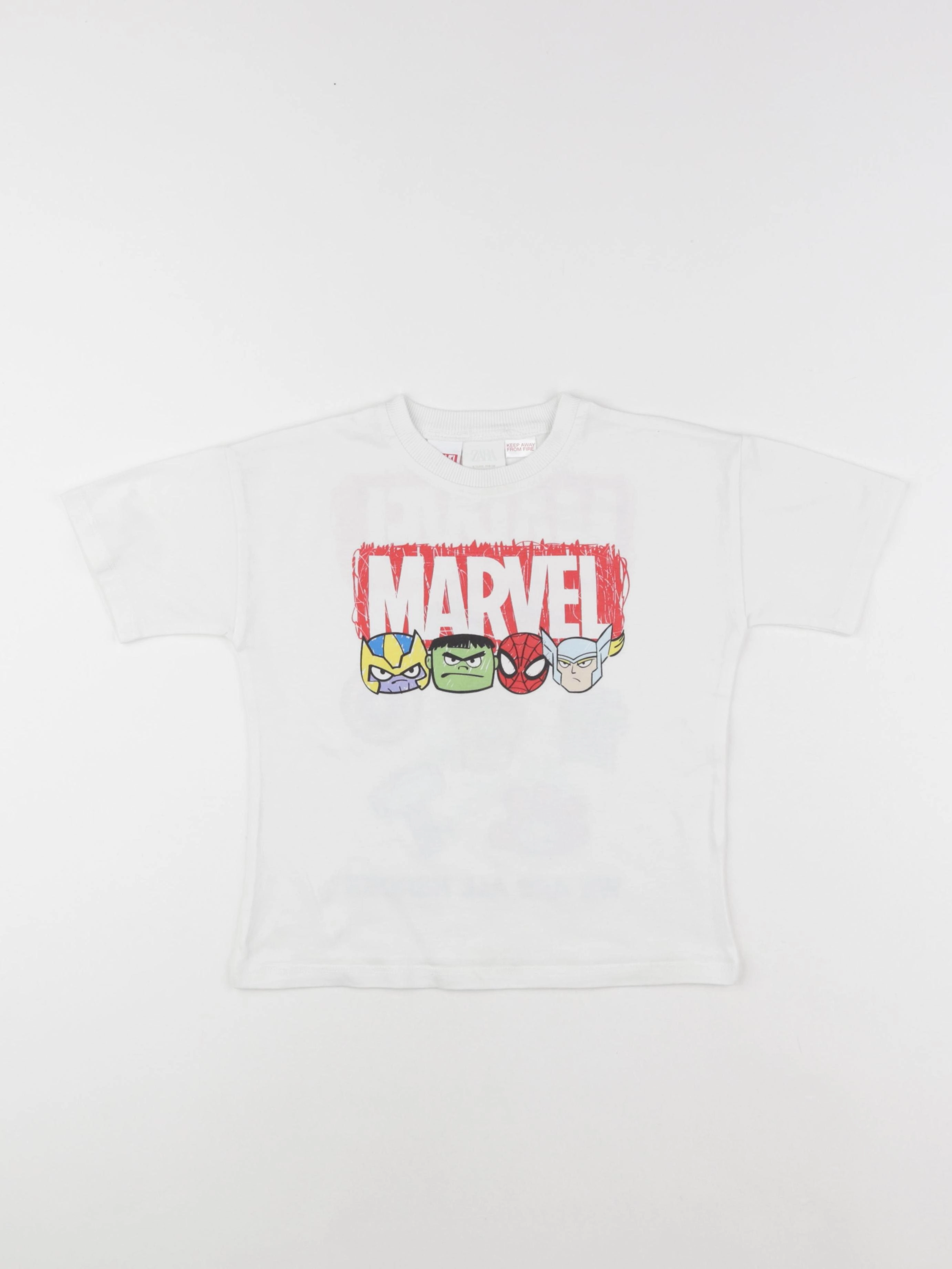 Zara - tee-shirt imprimé au dos blanc - 5 ans