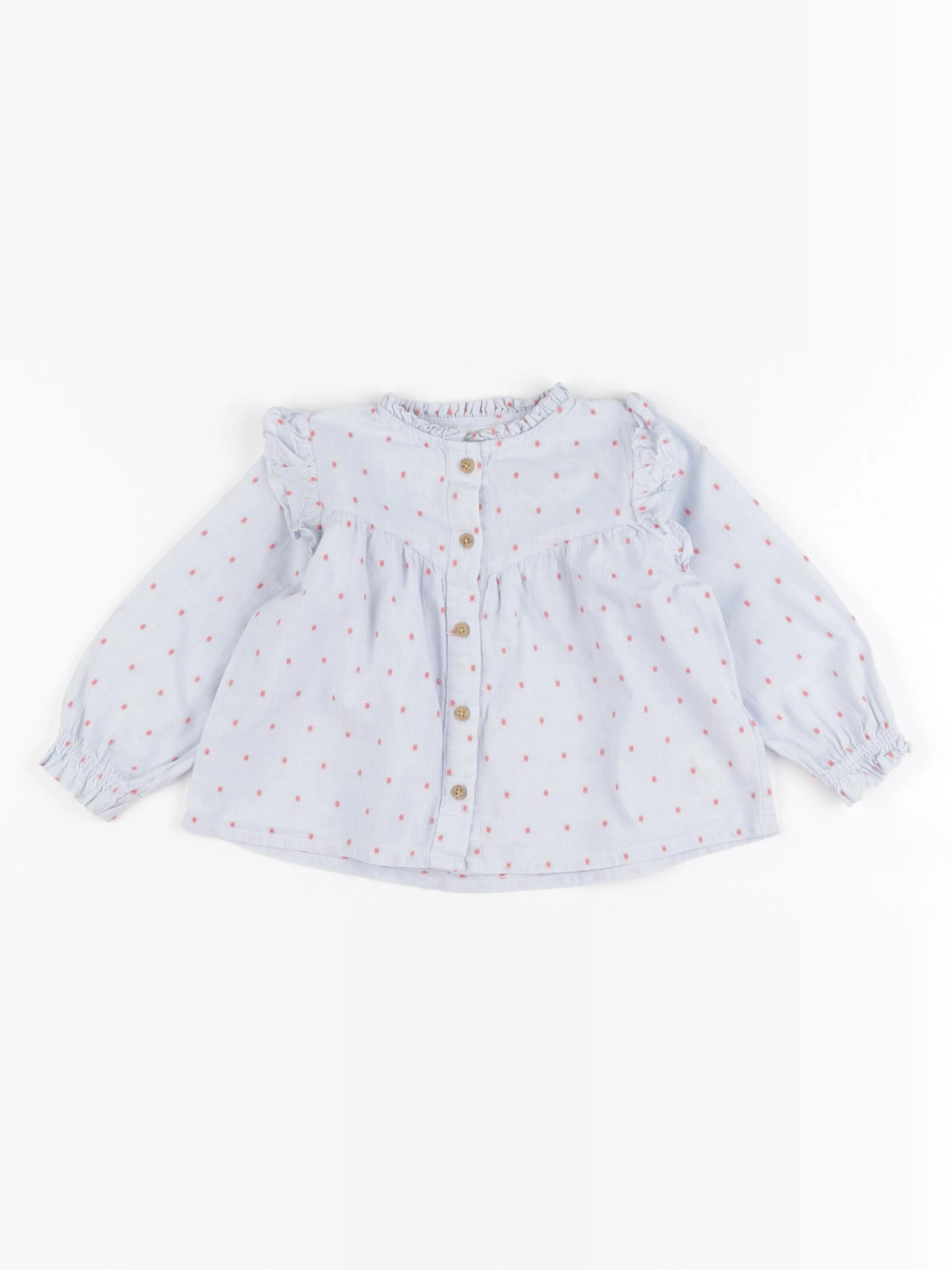 Vertbaudet - blouse bleu - 12 mois