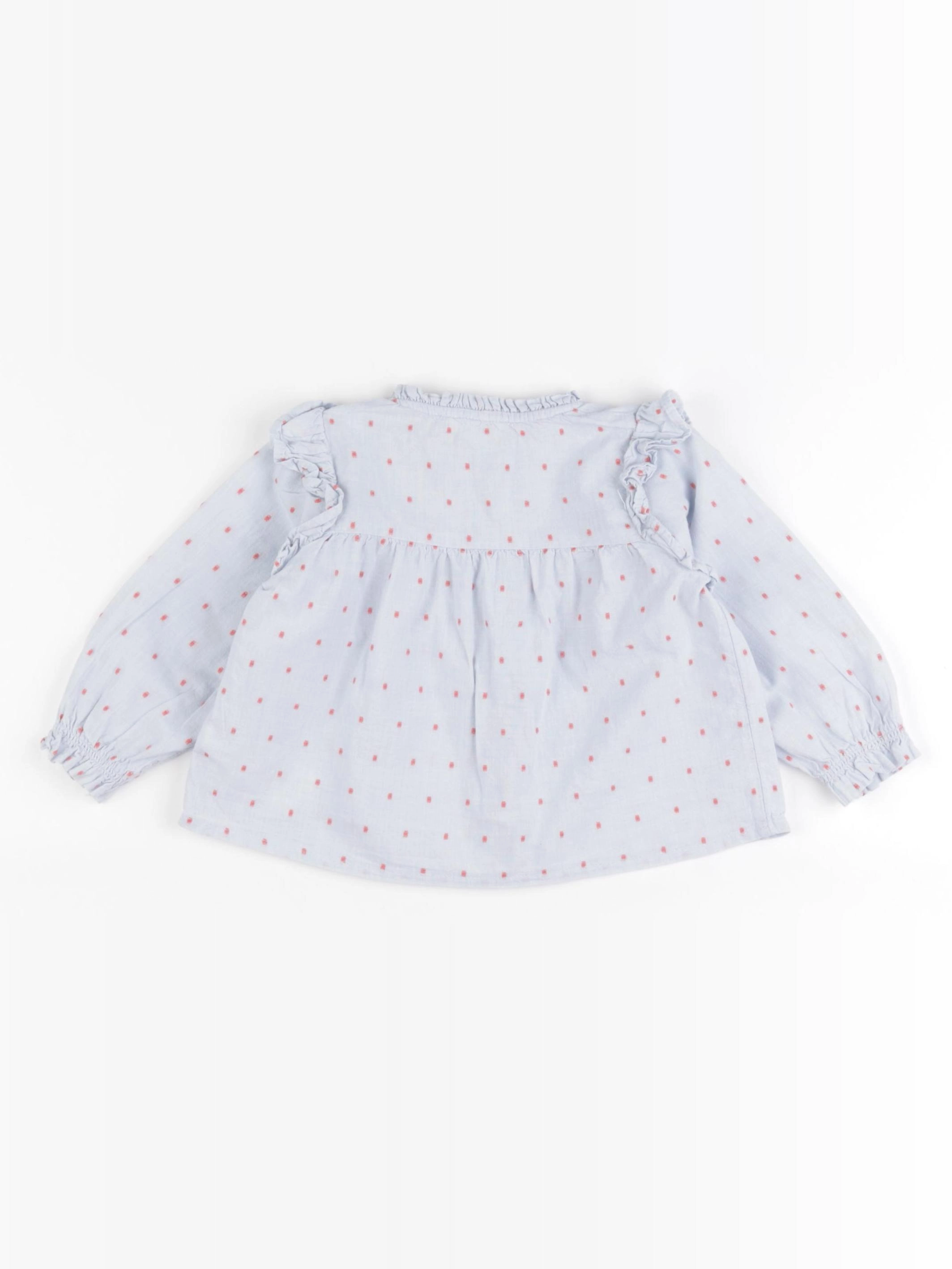 Vertbaudet - blouse bleu - 12 mois