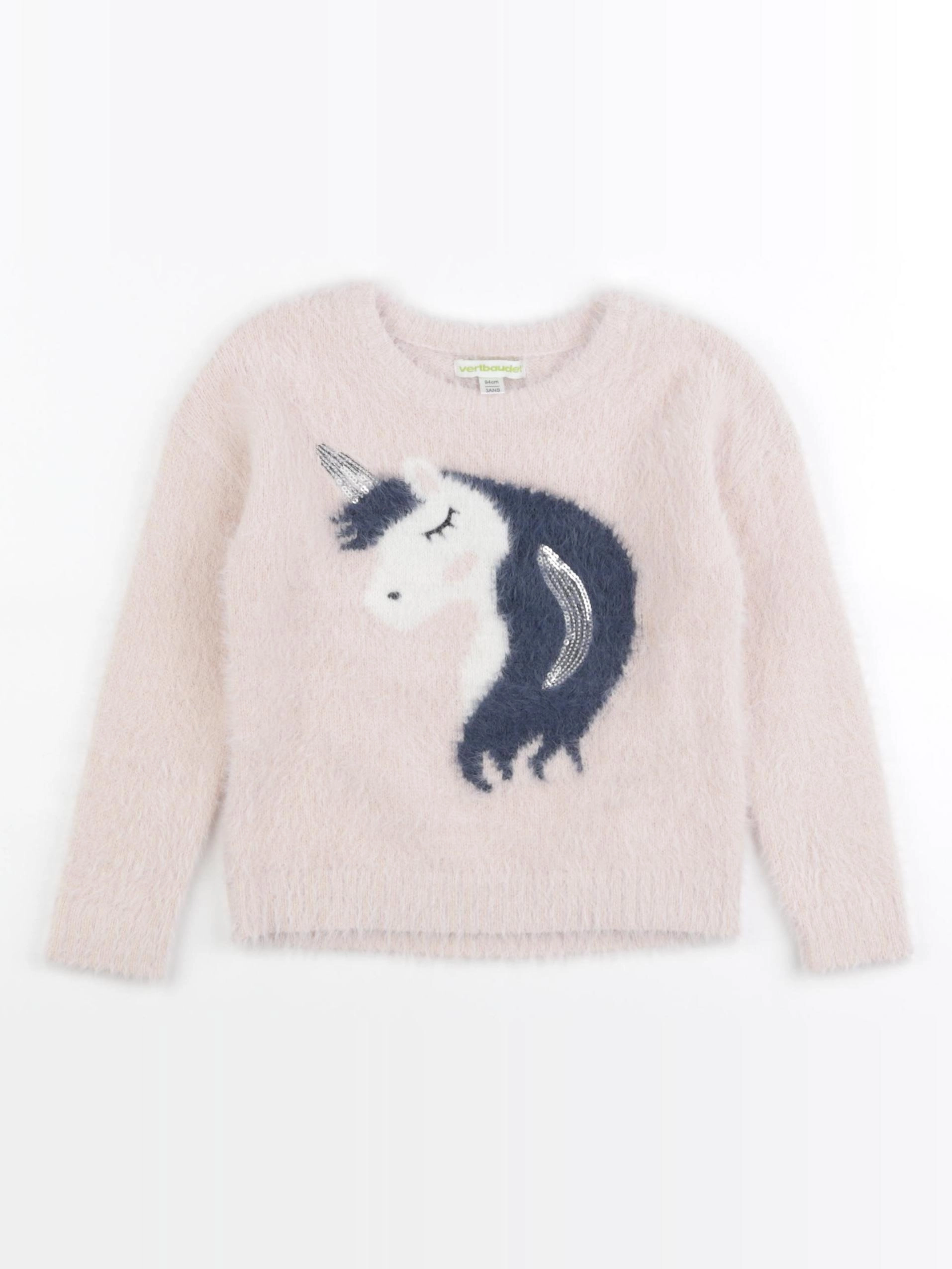 Vertbaudet - pull rose - 3 ans