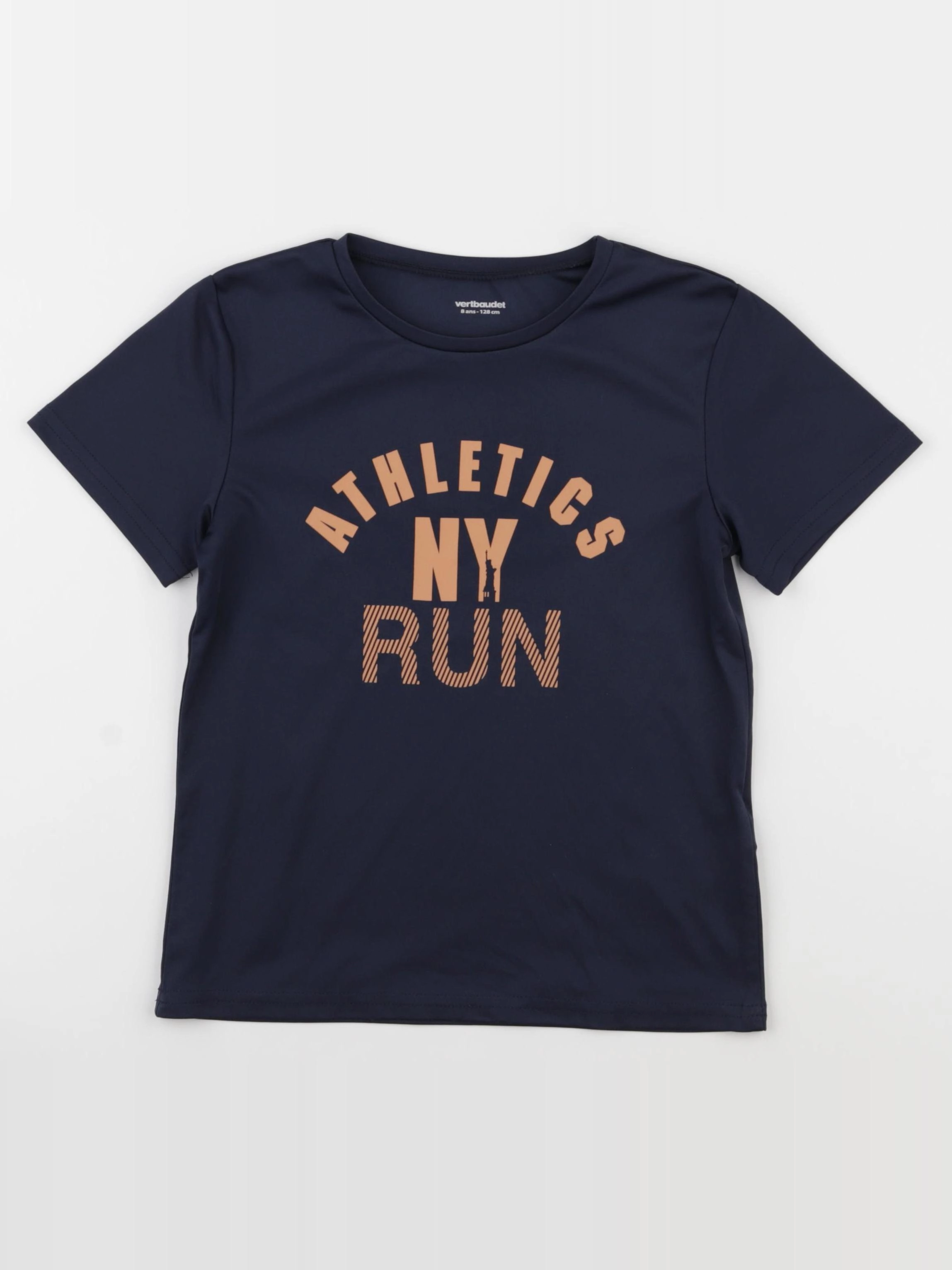 Vertbaudet - tee-shirt bleu - 8 ans
