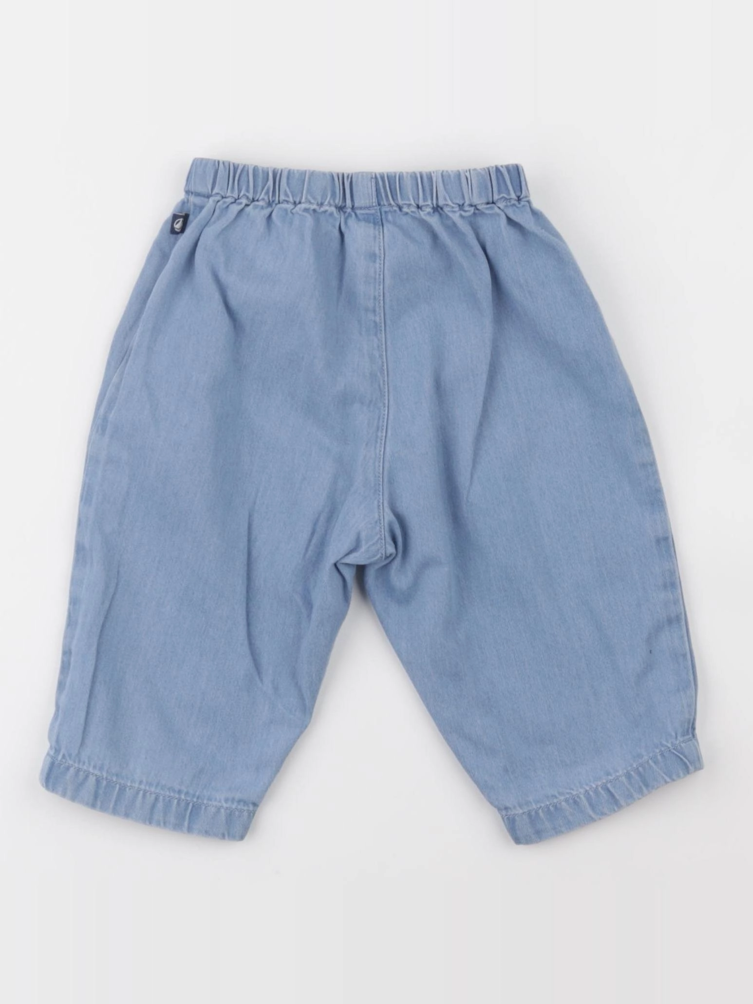 Petit Bateau - pantalon bleu - 12 mois