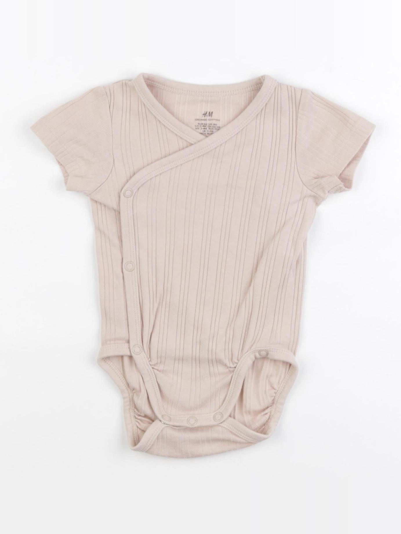 H&M - body rose - 2/4 mois