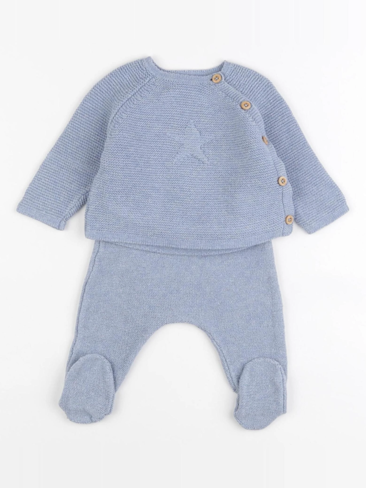 Zara - ensemble bleu - 0/1 mois