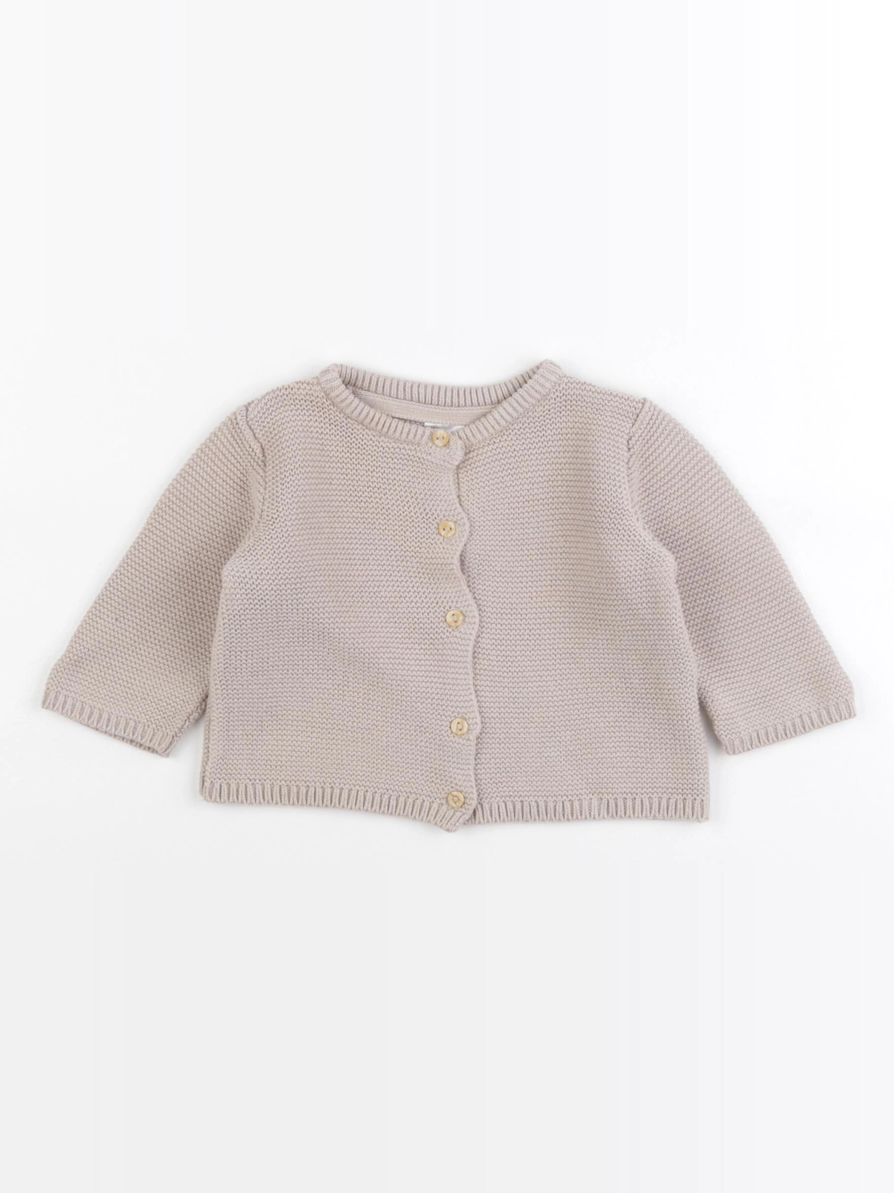 H&M - gilet marron - 1/2 mois