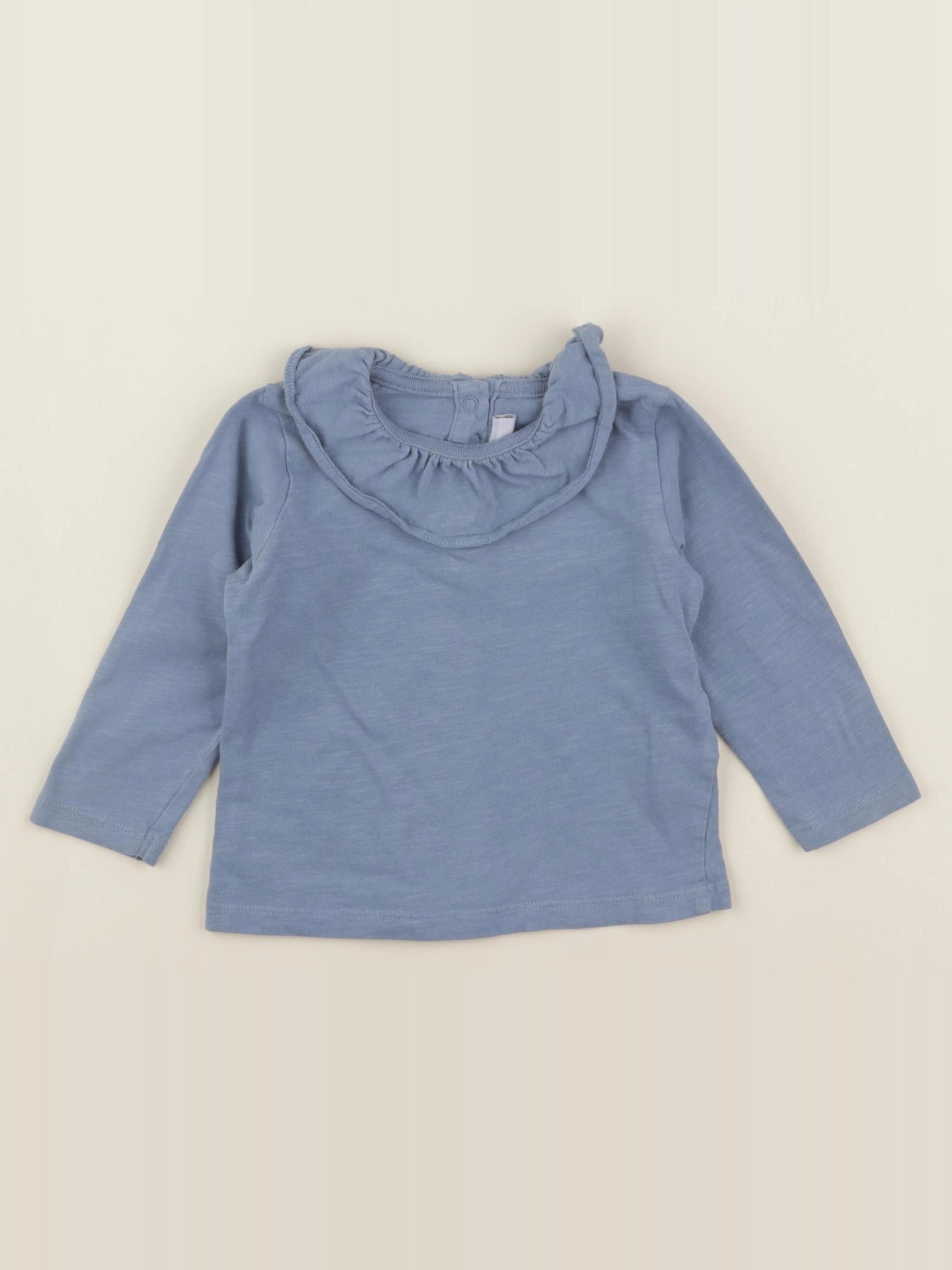 Petit Bateau - tee-shirt bleu - 18 mois