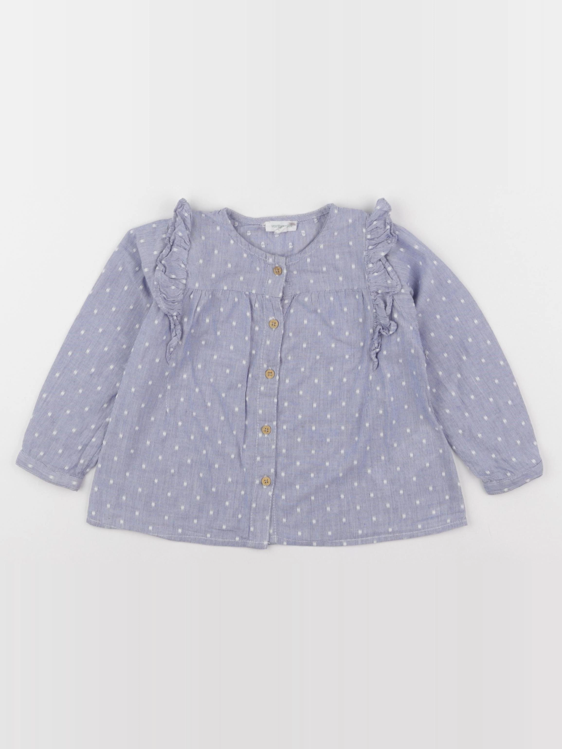 Vertbaudet - blouse bleu - 2 ans