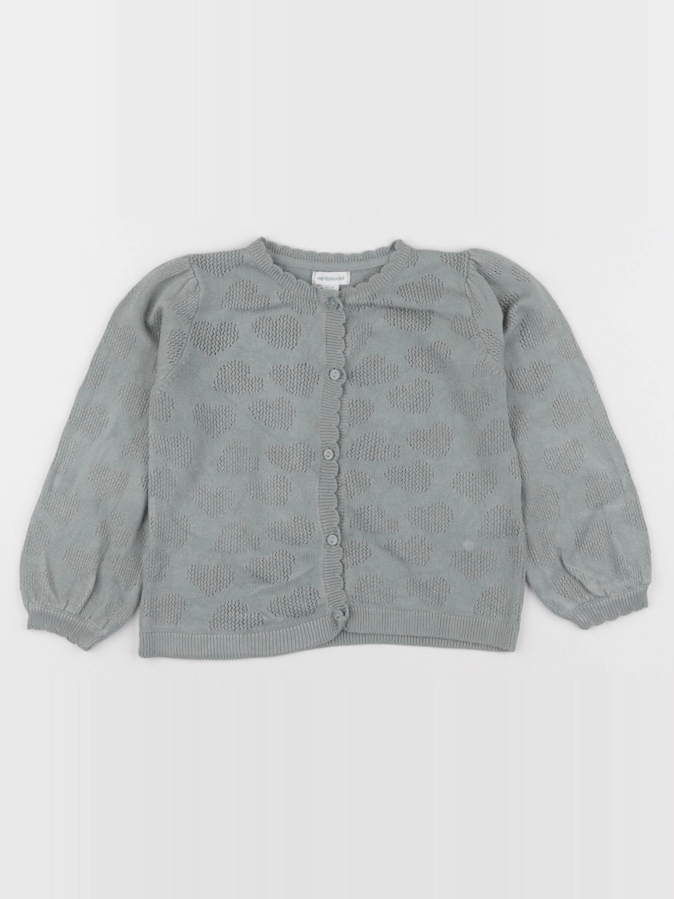 Vertbaudet - gilet vert - 2 ans