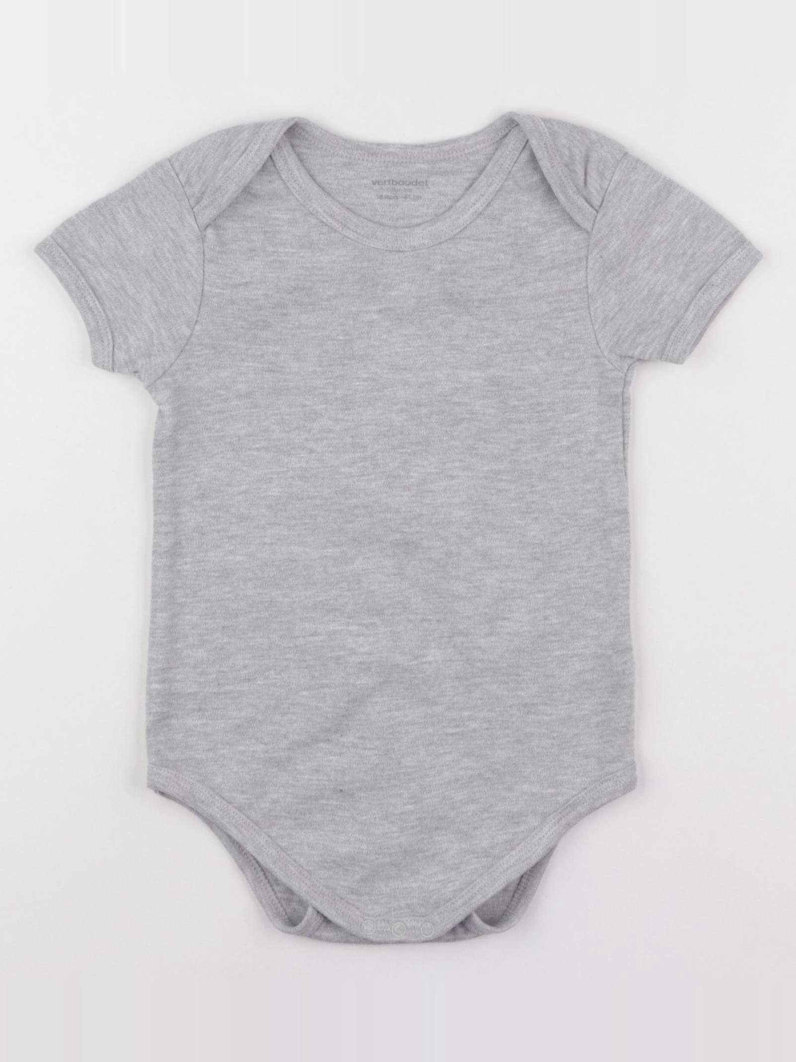 Vertbaudet - body gris, marron - 18 mois