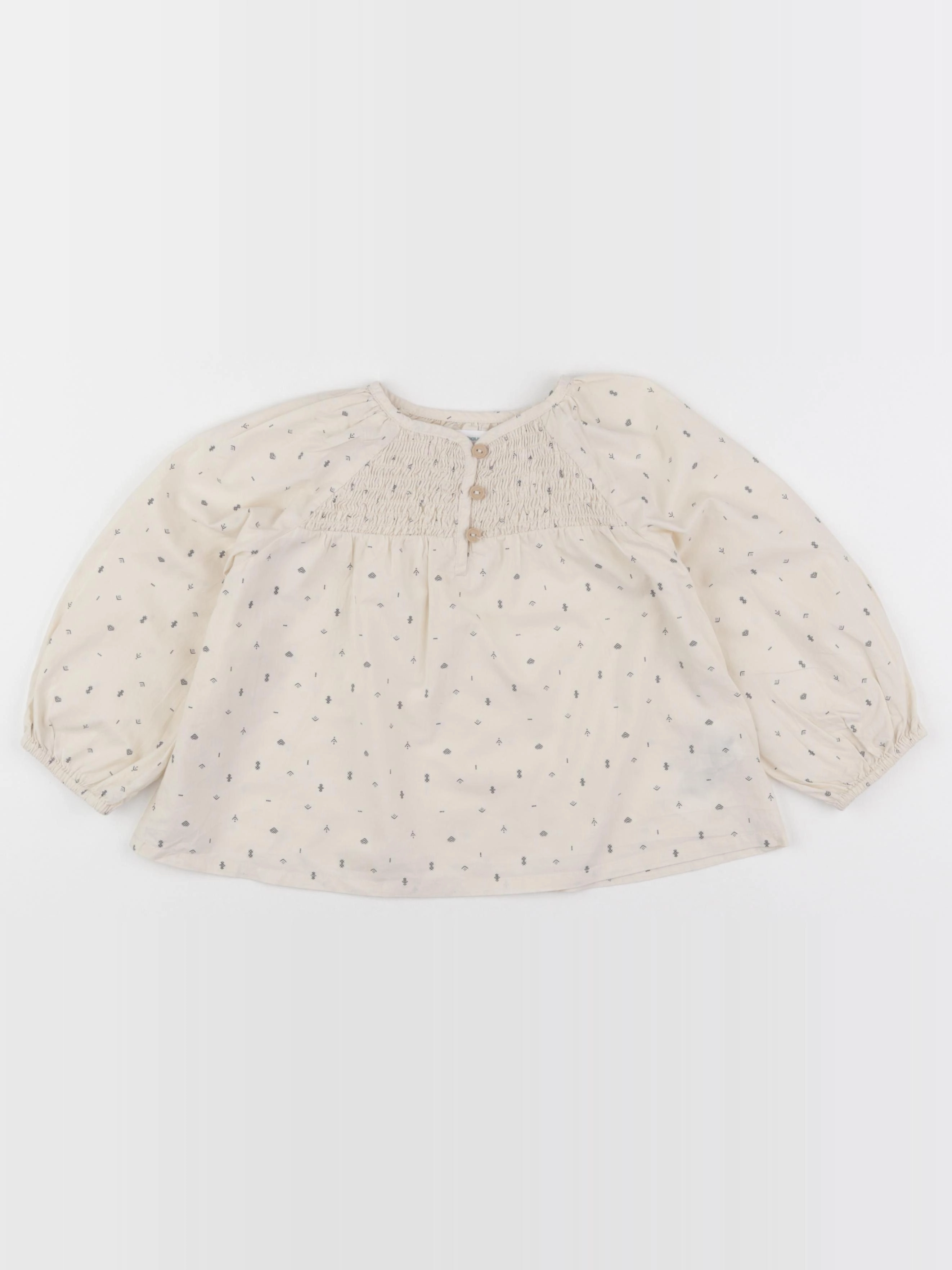 Vertbaudet - blouse beige - 3 ans