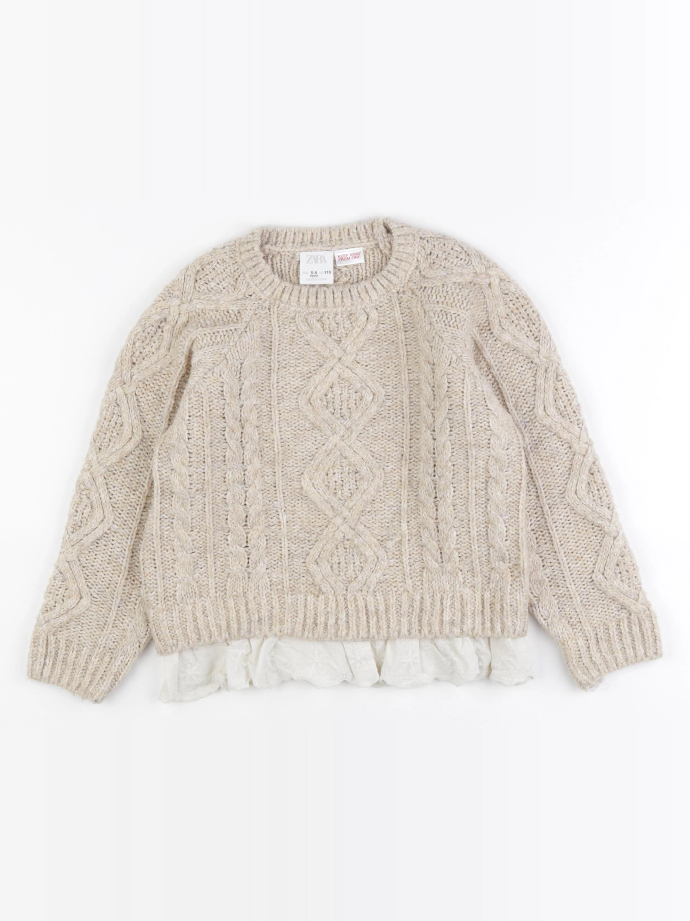 Zara - pull marron - 5/6 ans