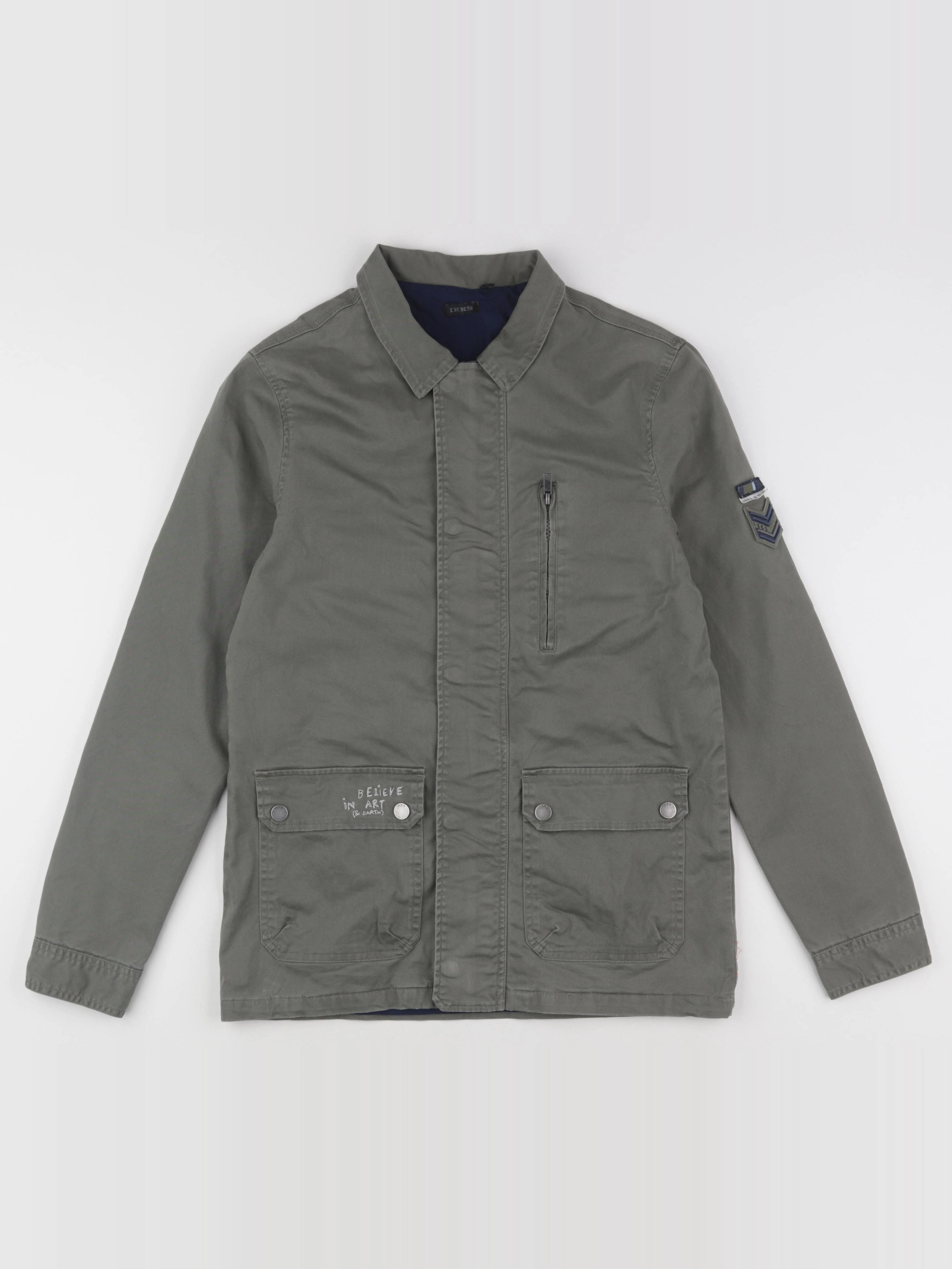 IKKS - veste imprimé au dos vert - 14 ans