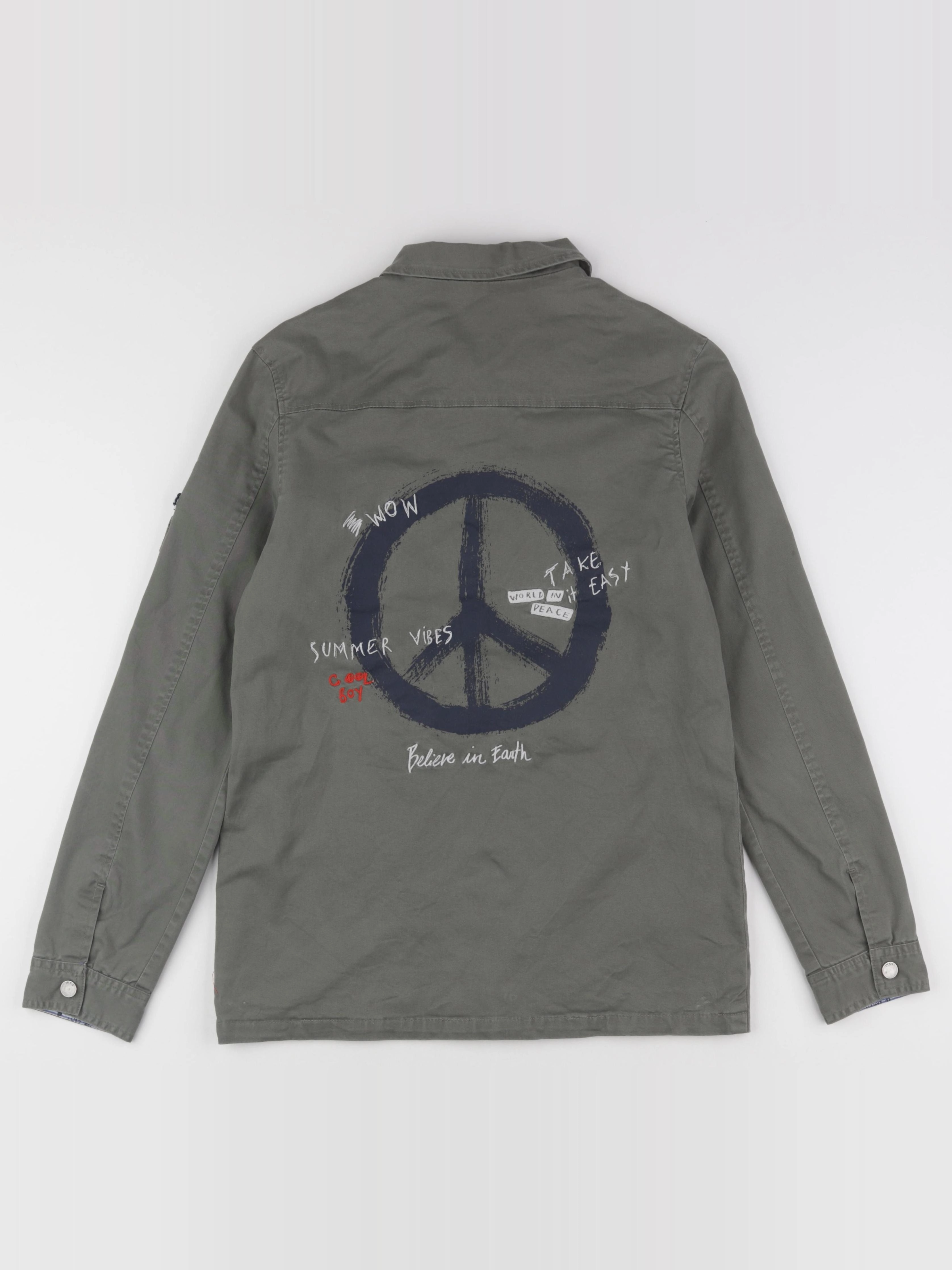 IKKS - veste imprimé au dos vert - 14 ans