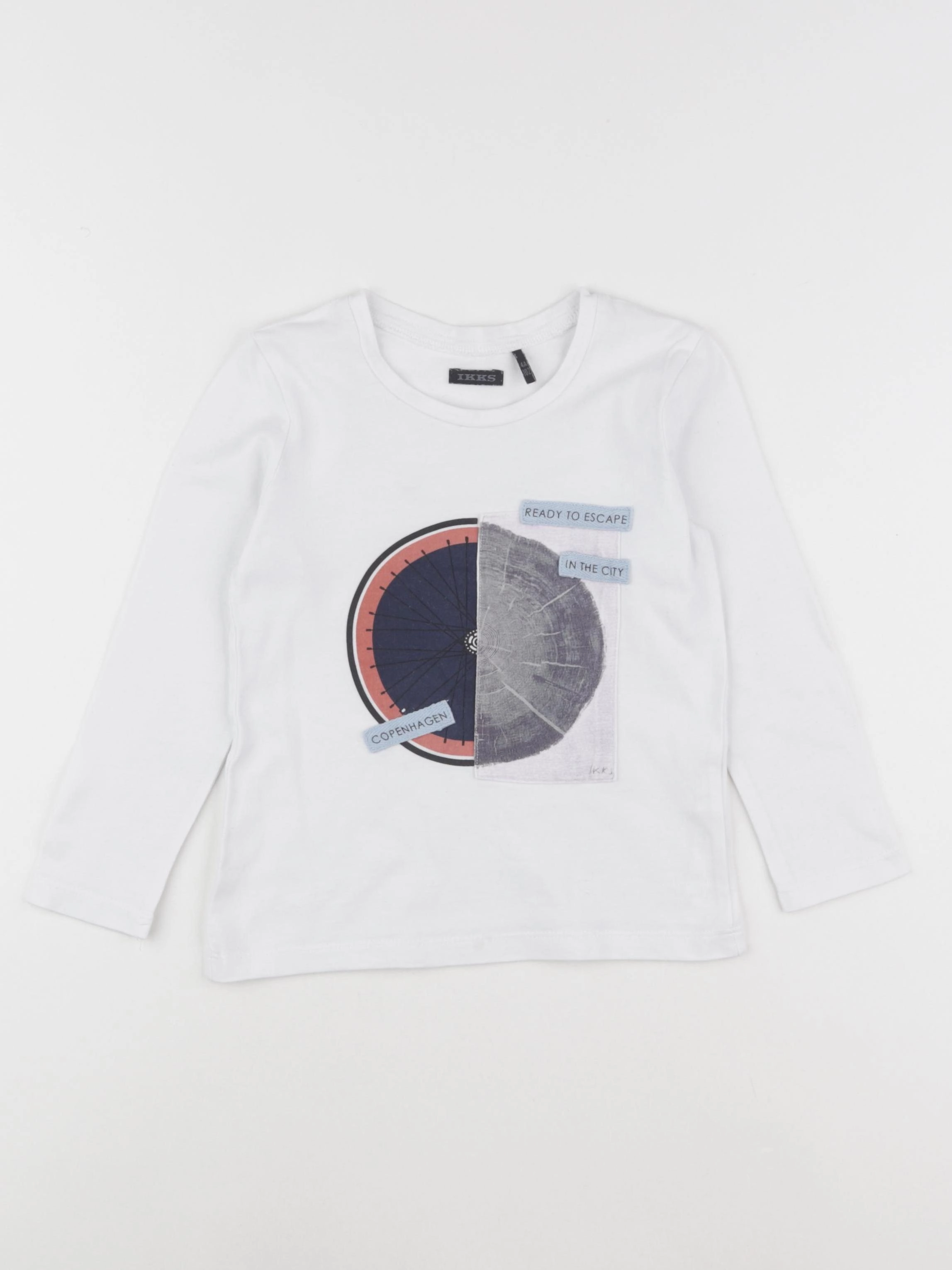 IKKS - tee-shirt blanc - 4 ans