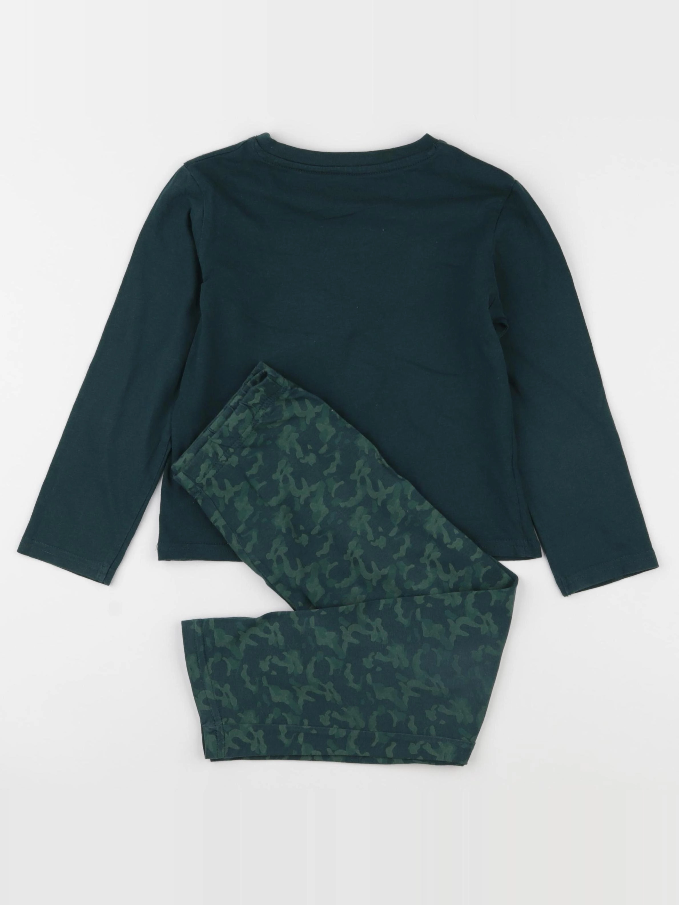 Vertbaudet - pyjama coton vert - 5 ans