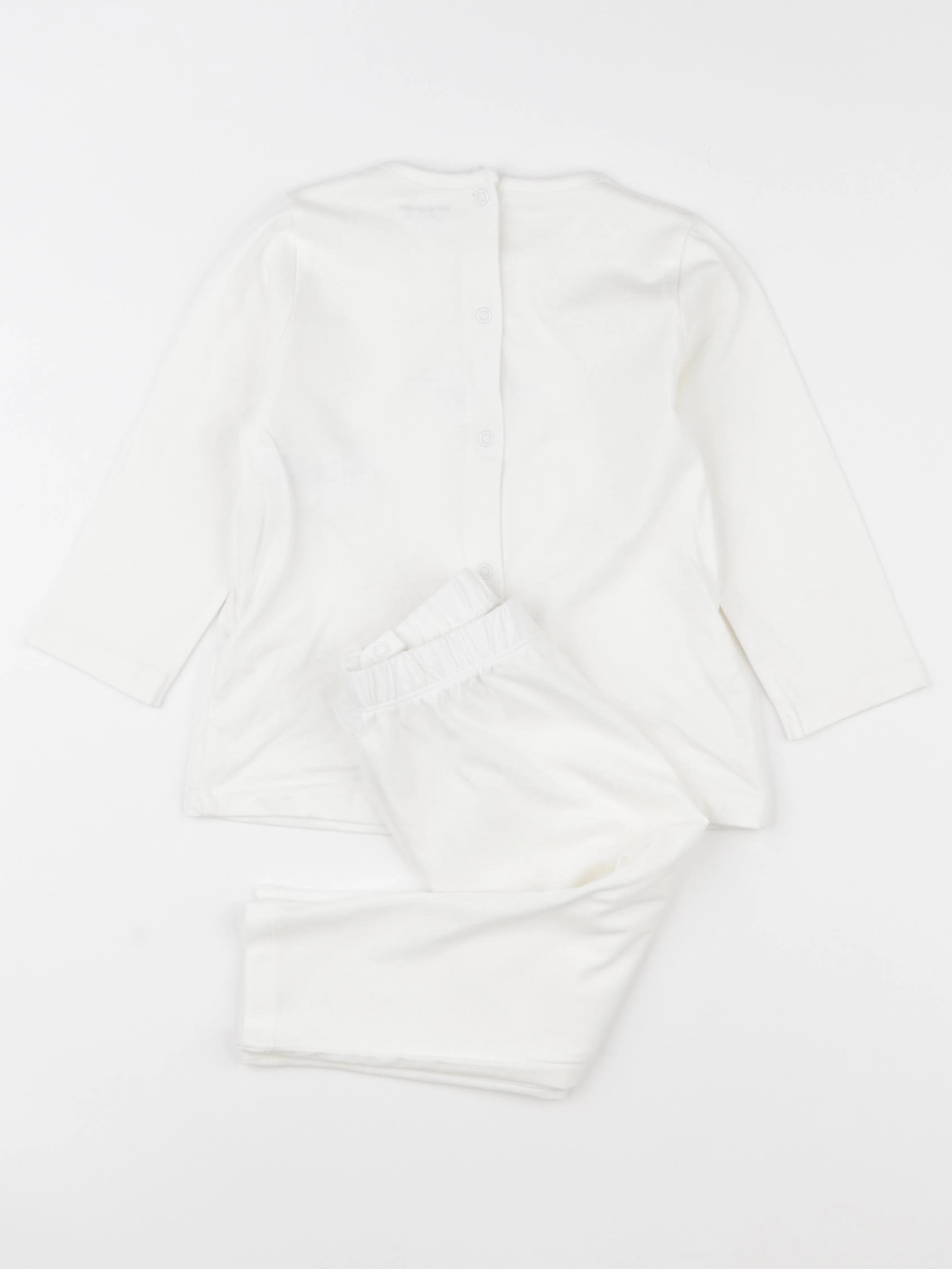 Vertbaudet - pyjama coton blanc - 18 mois