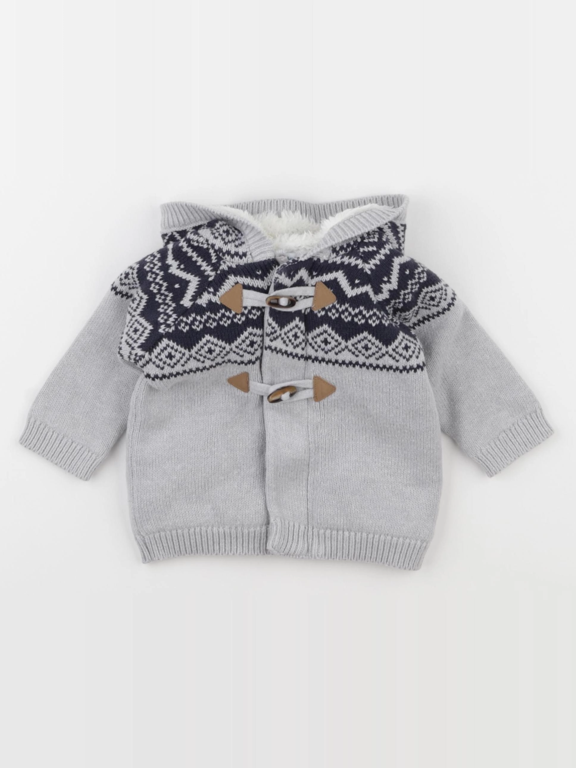 Vertbaudet - gilet gris - 6 mois