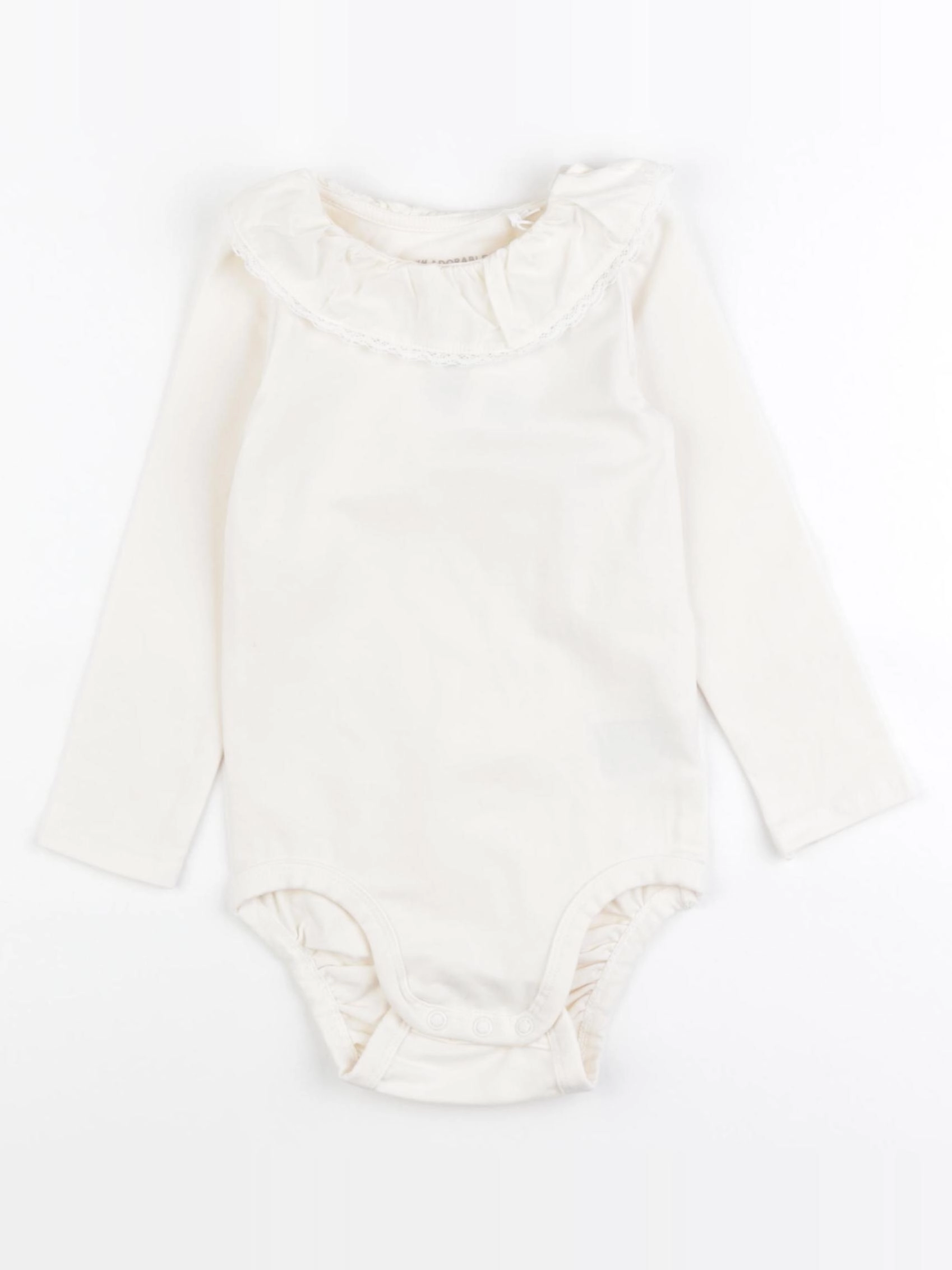 H&M - body à col beige - 12/18 mois