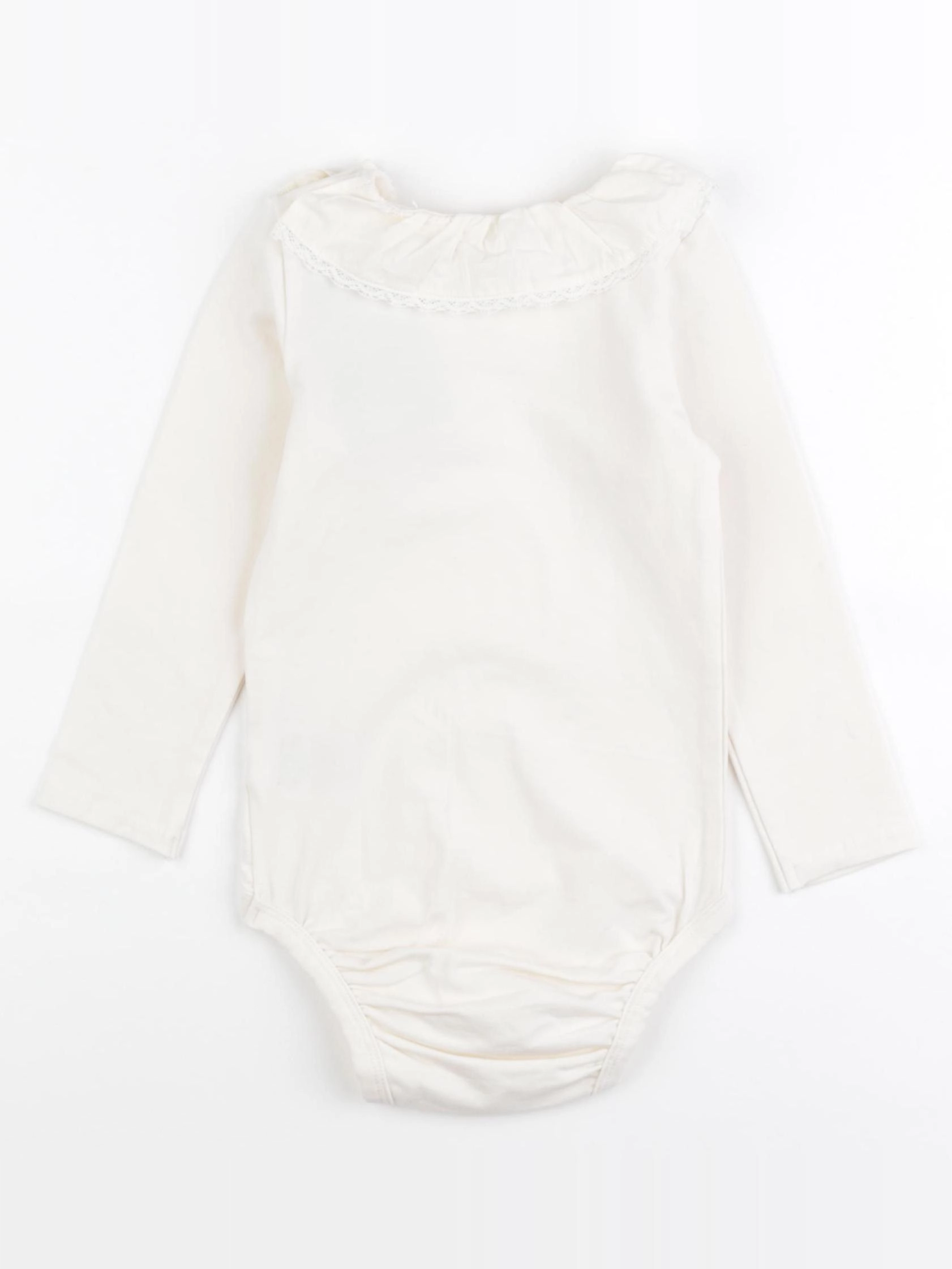 H&M - body à col beige - 12/18 mois