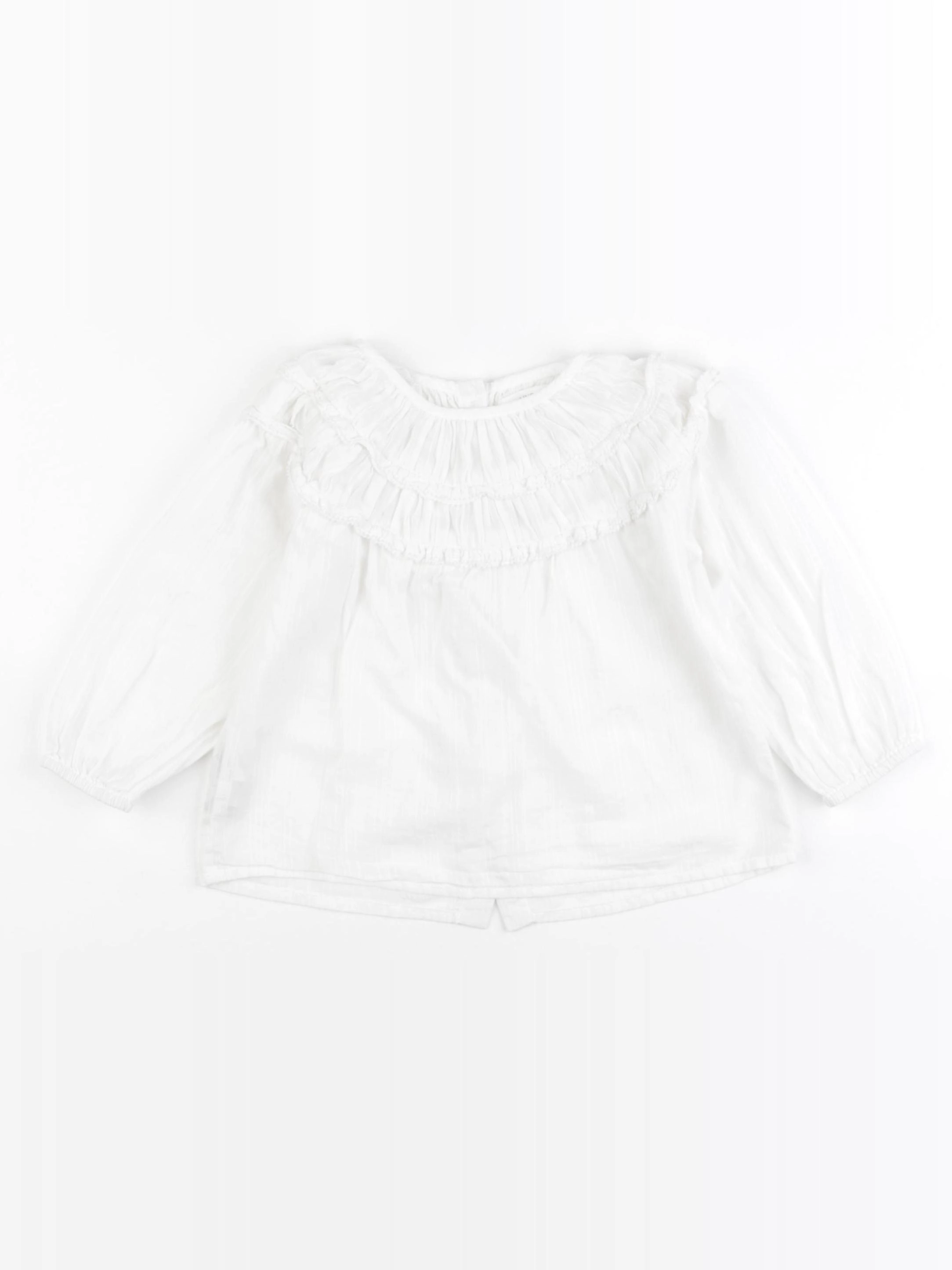 Mango - blouse blanc - 12/18 mois