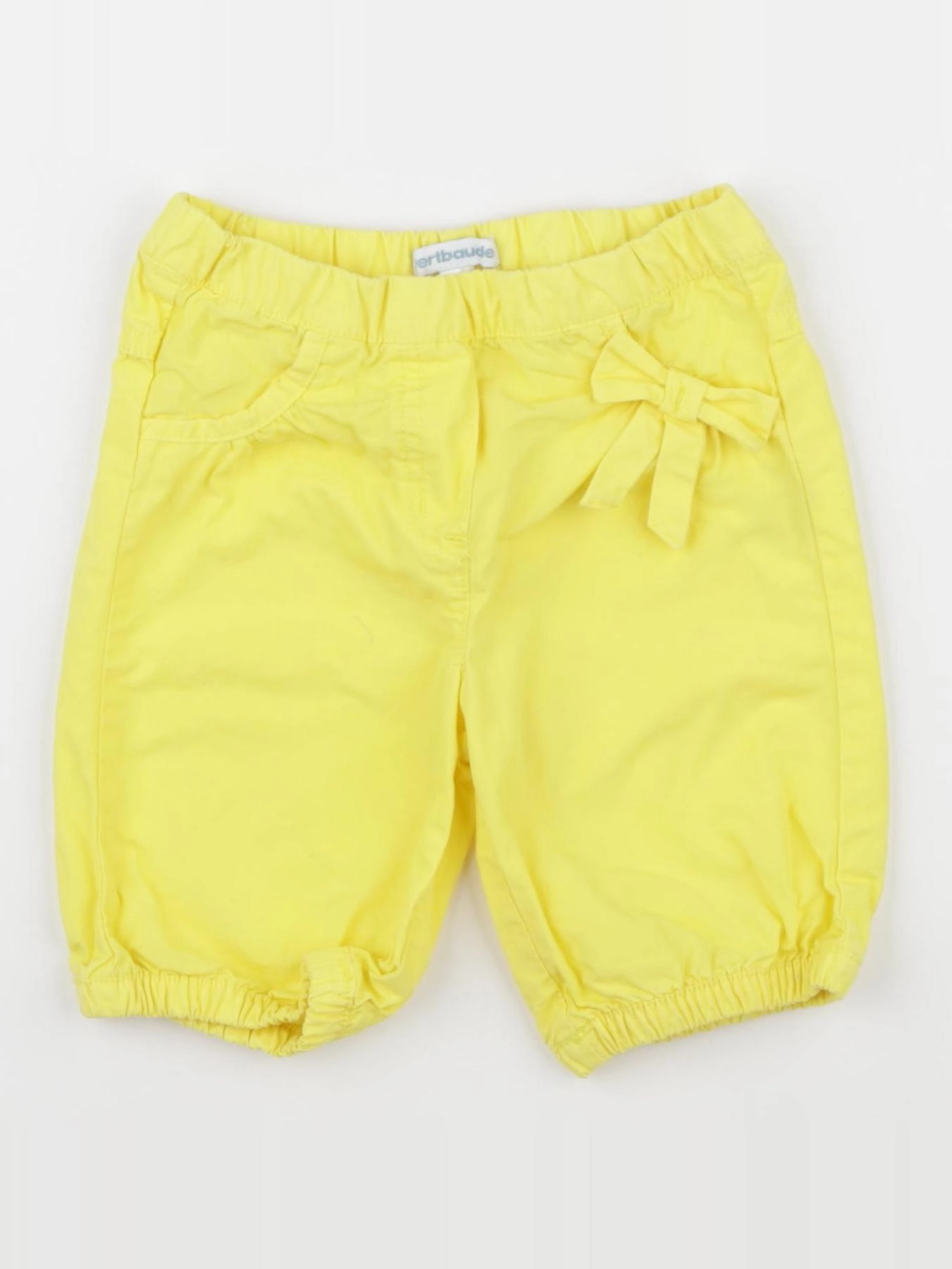 Vertbaudet - pantacourt jaune - 18 mois