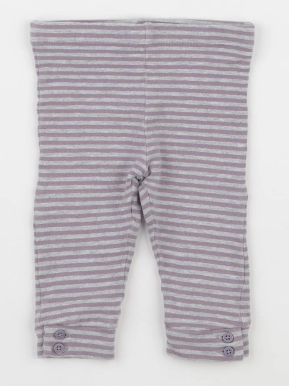 Vertbaudet - legging gris, violet - 9 mois