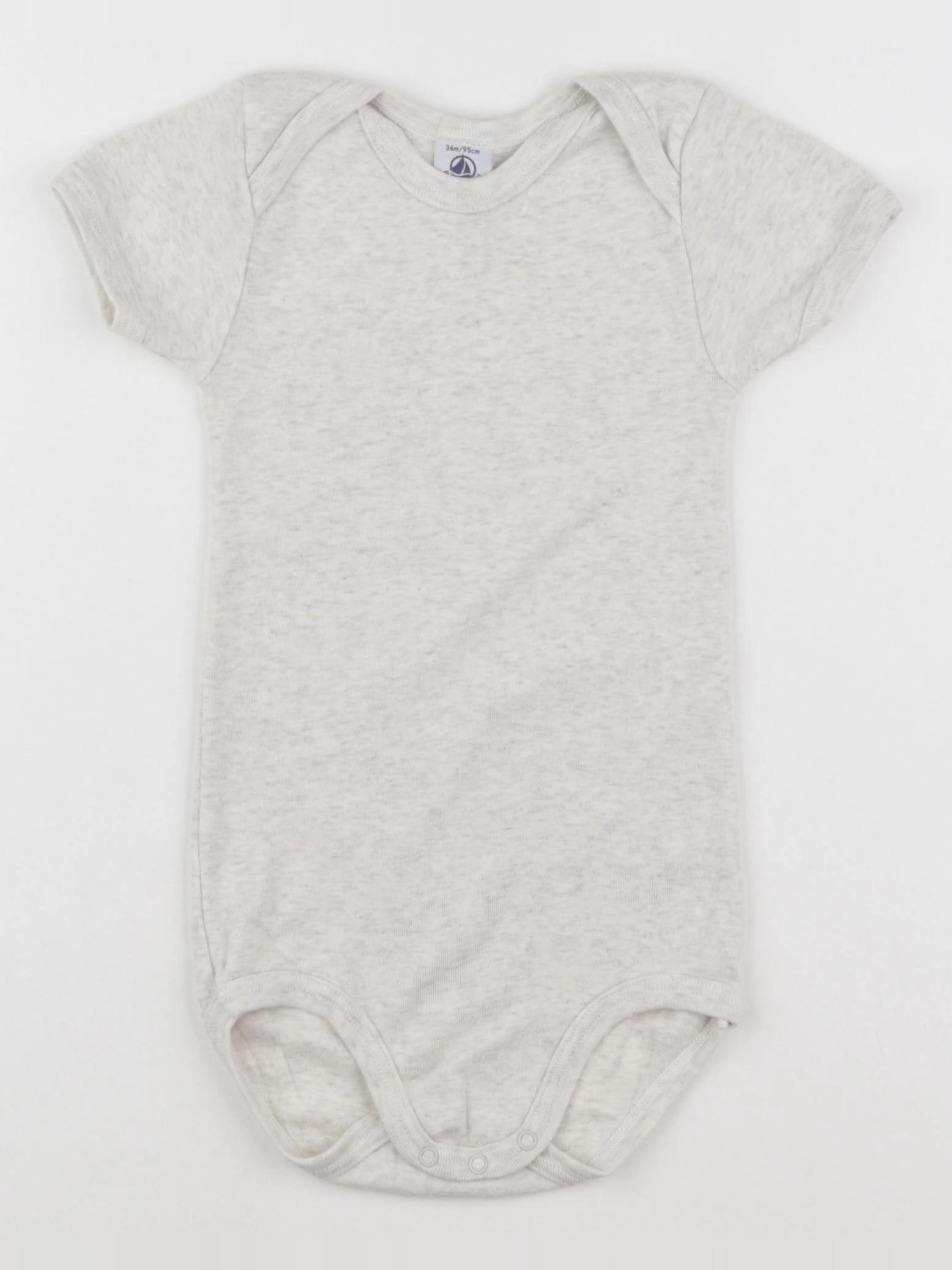 Petit Bateau - body gris - 36 mois