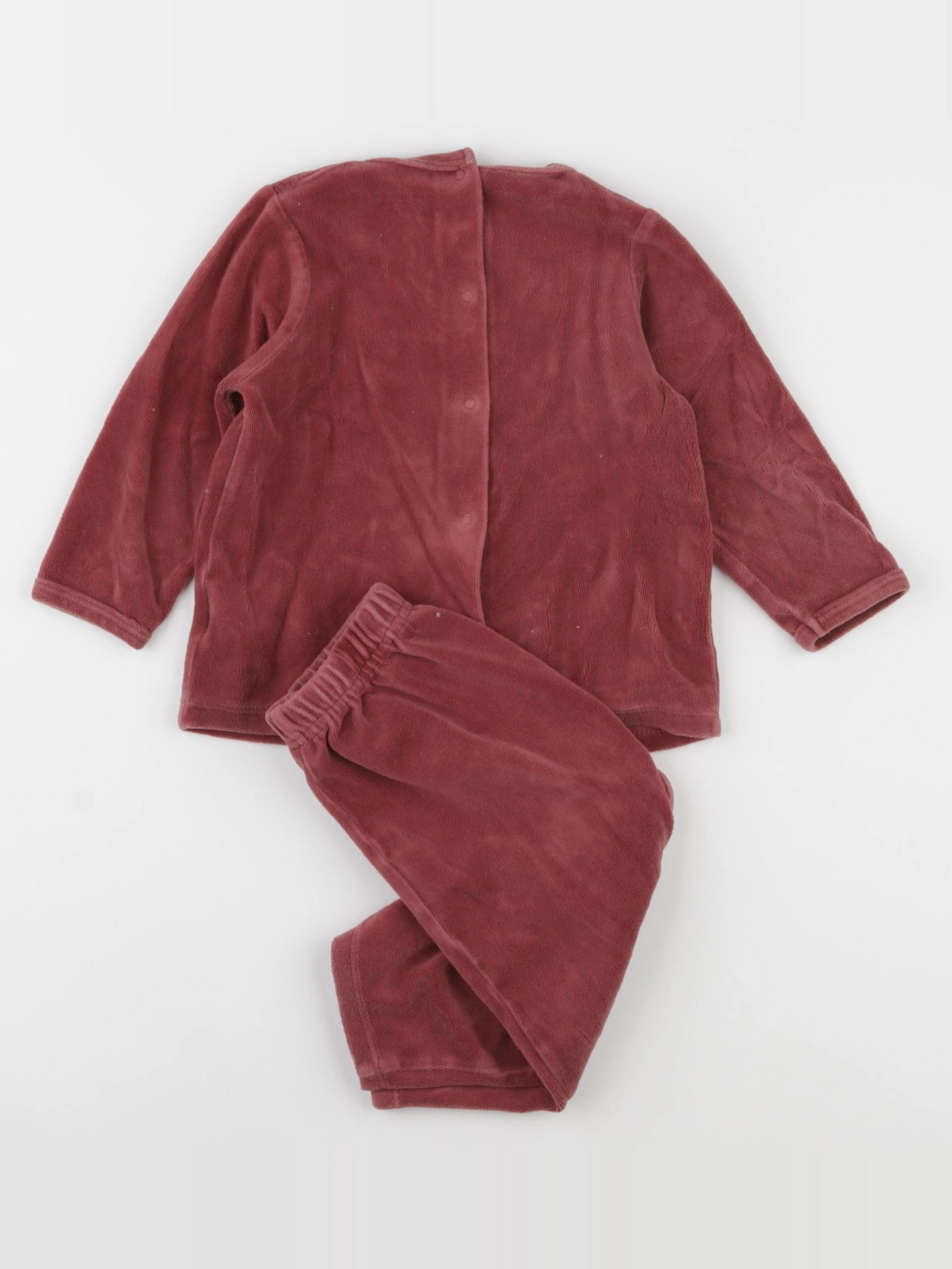 Vertbaudet - pyjama velours rouge - 2 ans