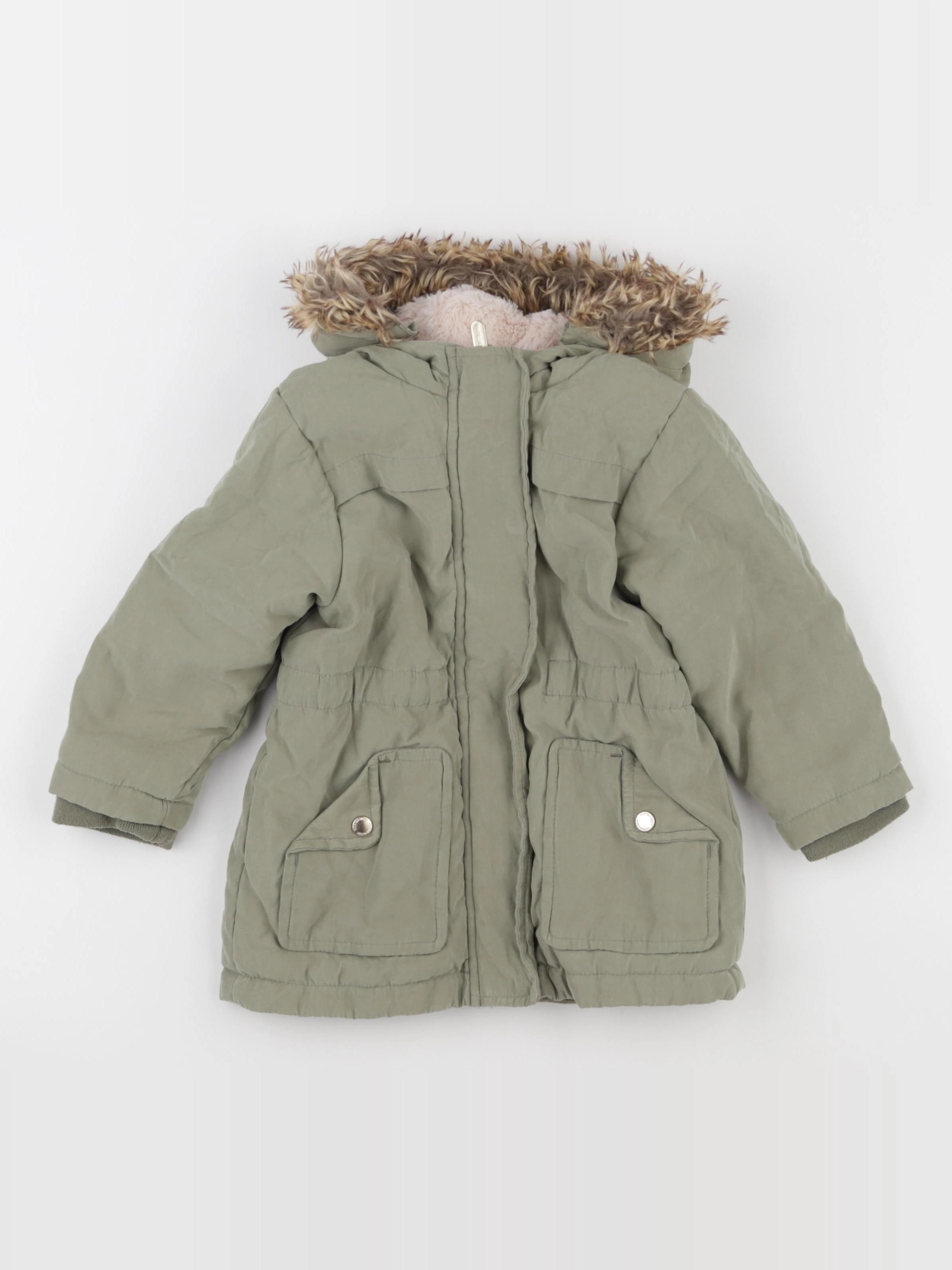 Vertbaudet - manteau vert - 2 ans