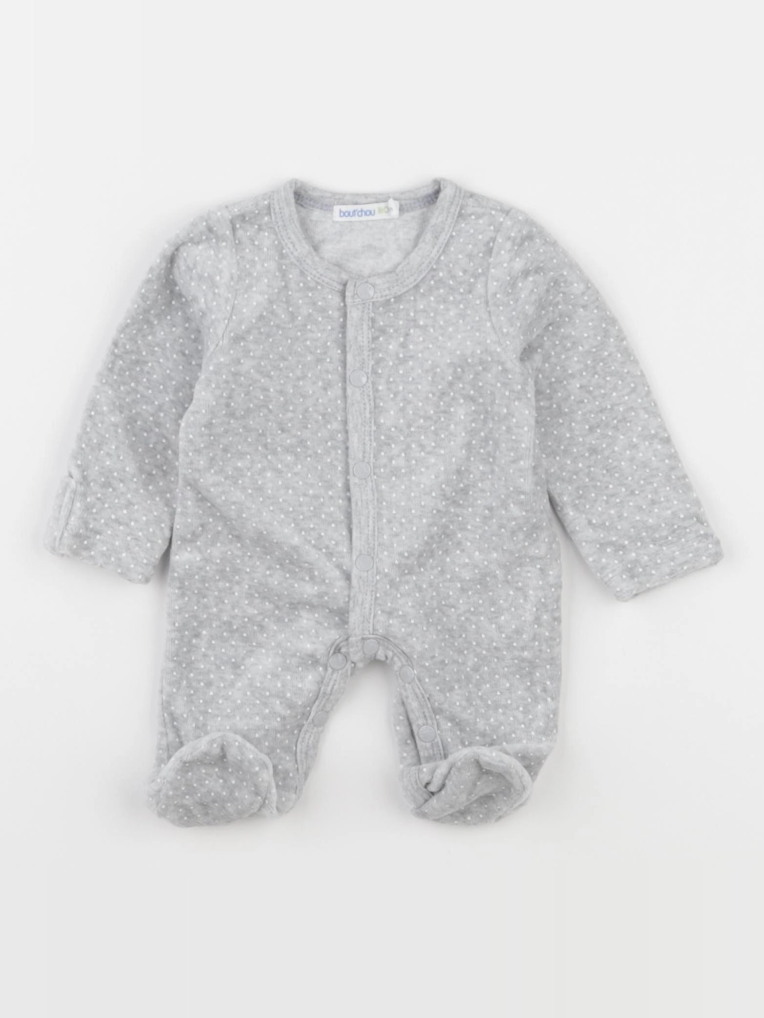 Boutchou - pyjama velours gris - Prématuré
