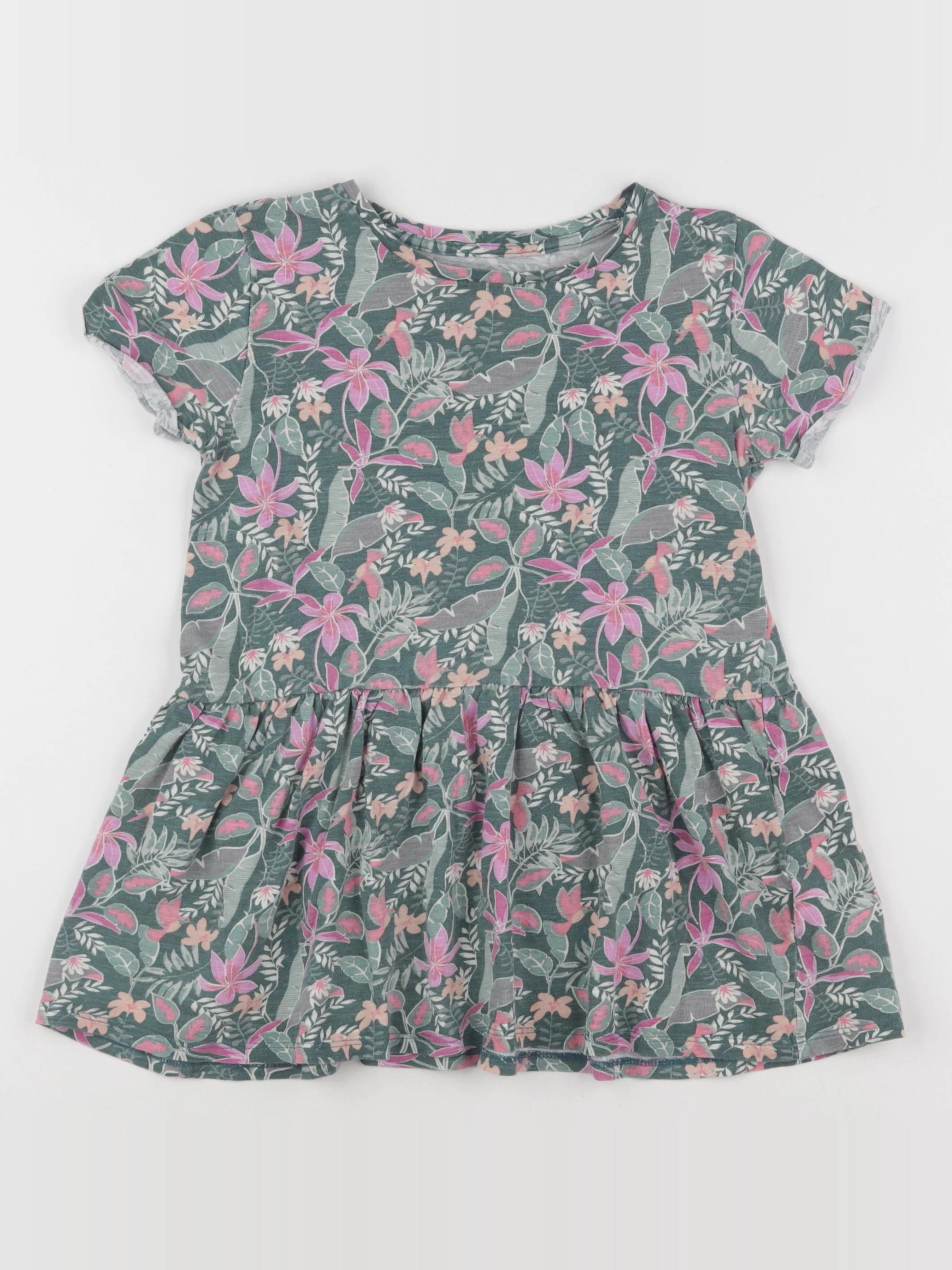 Vertbaudet - robe vert - 5 ans