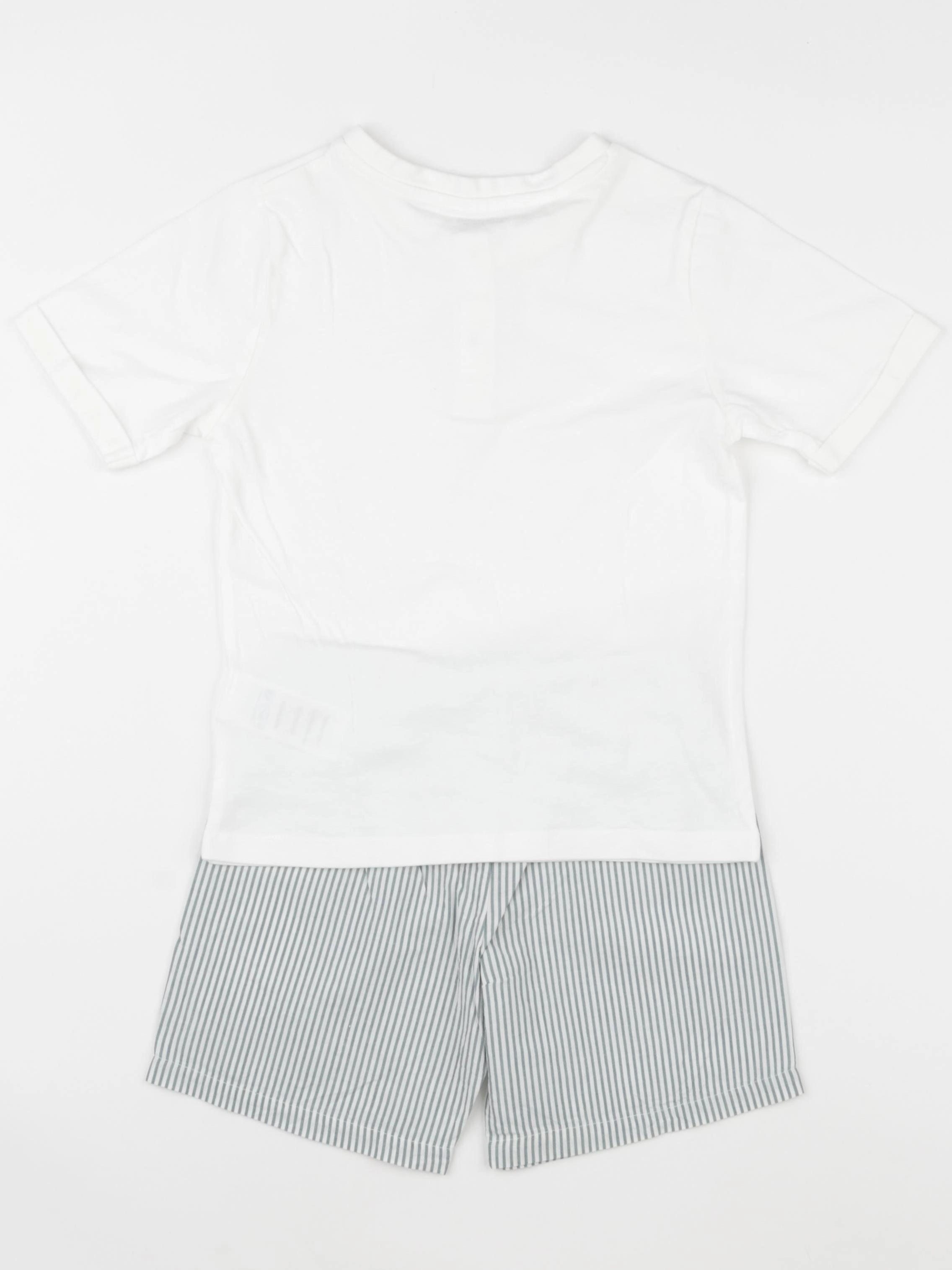 Vertbaudet - pyjama coton blanc, vert - 6 ans