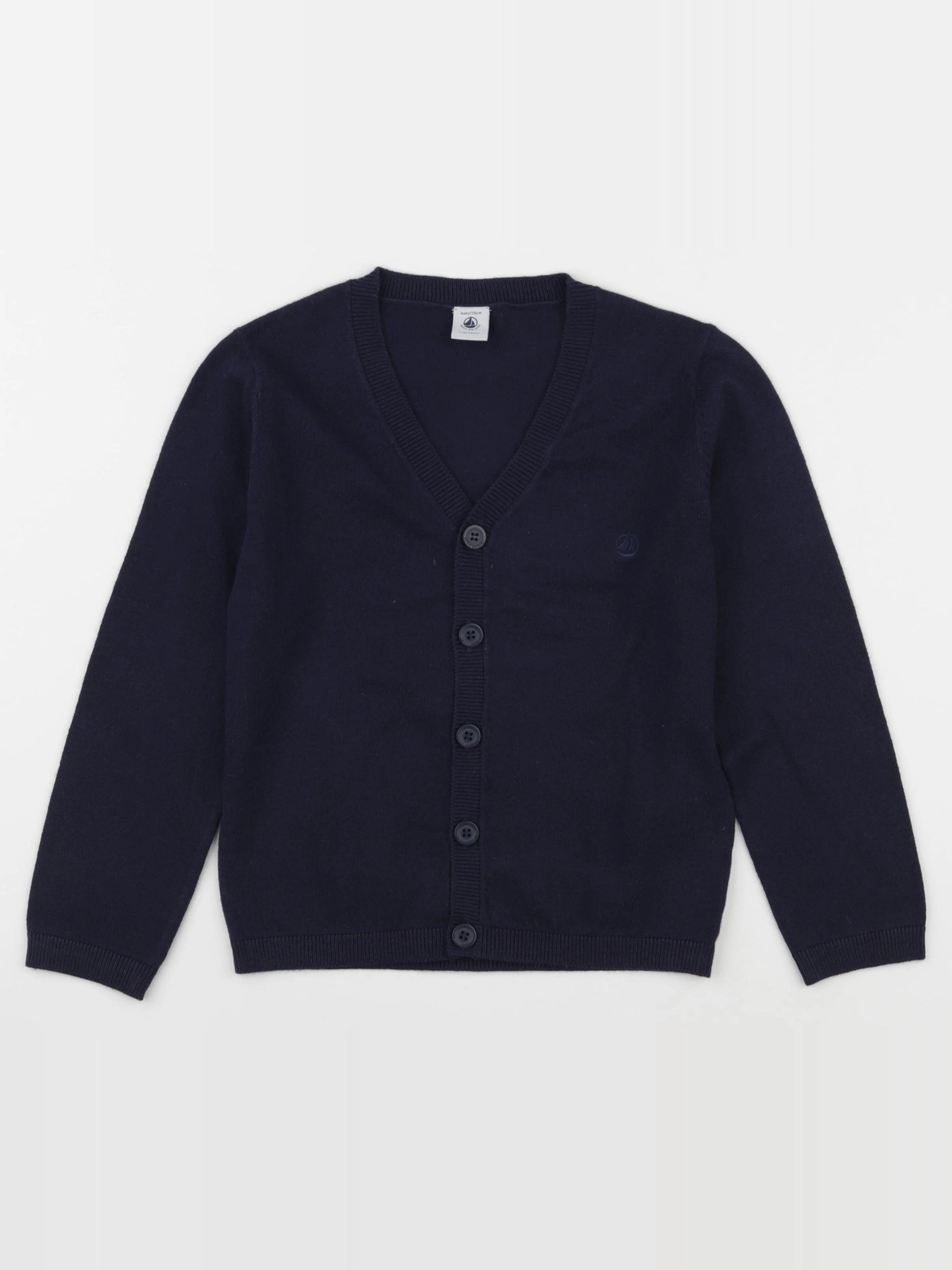 Petit Bateau - gilet bleu - 6 ans