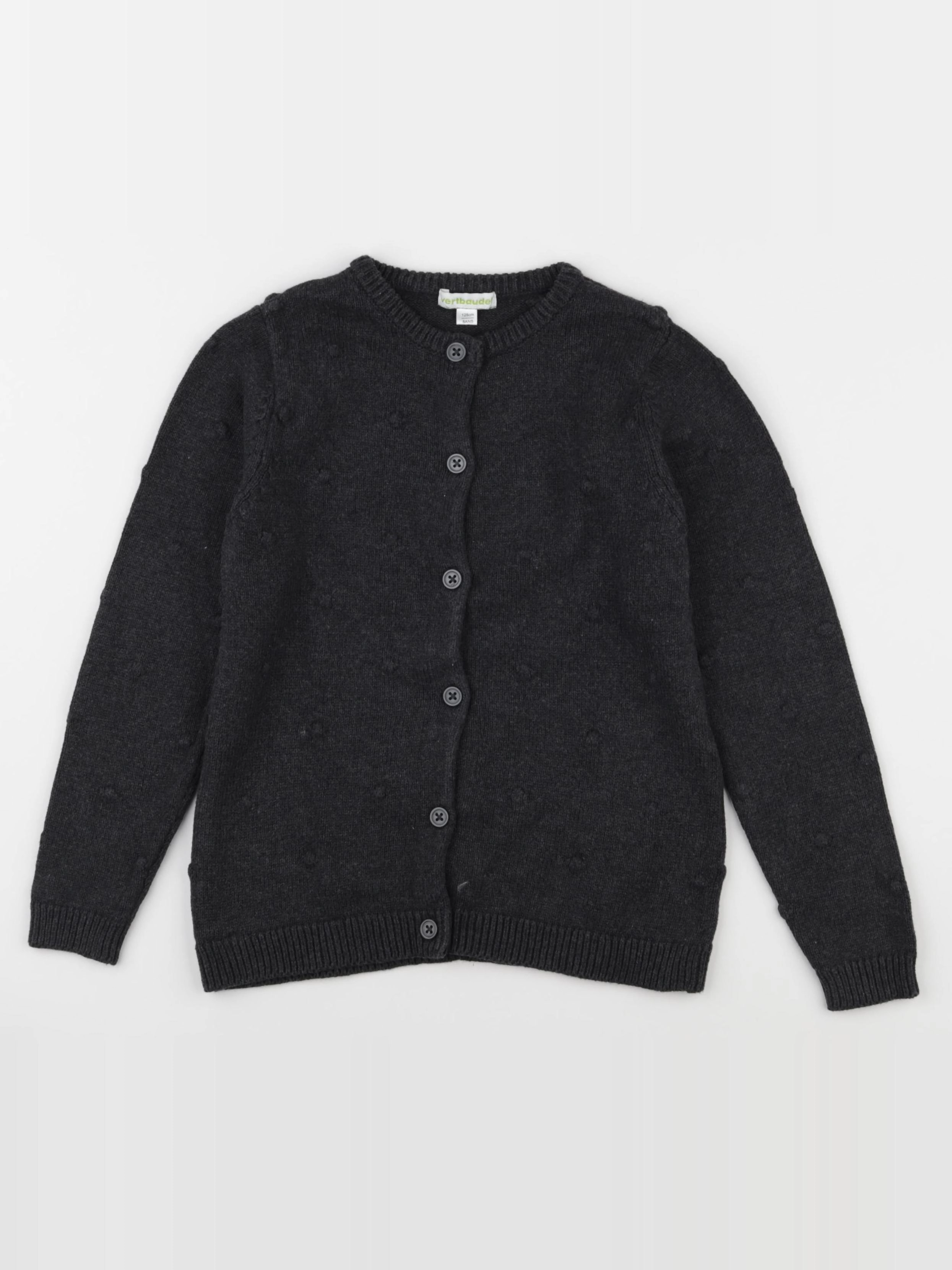 Vertbaudet - gilet gris - 8 ans