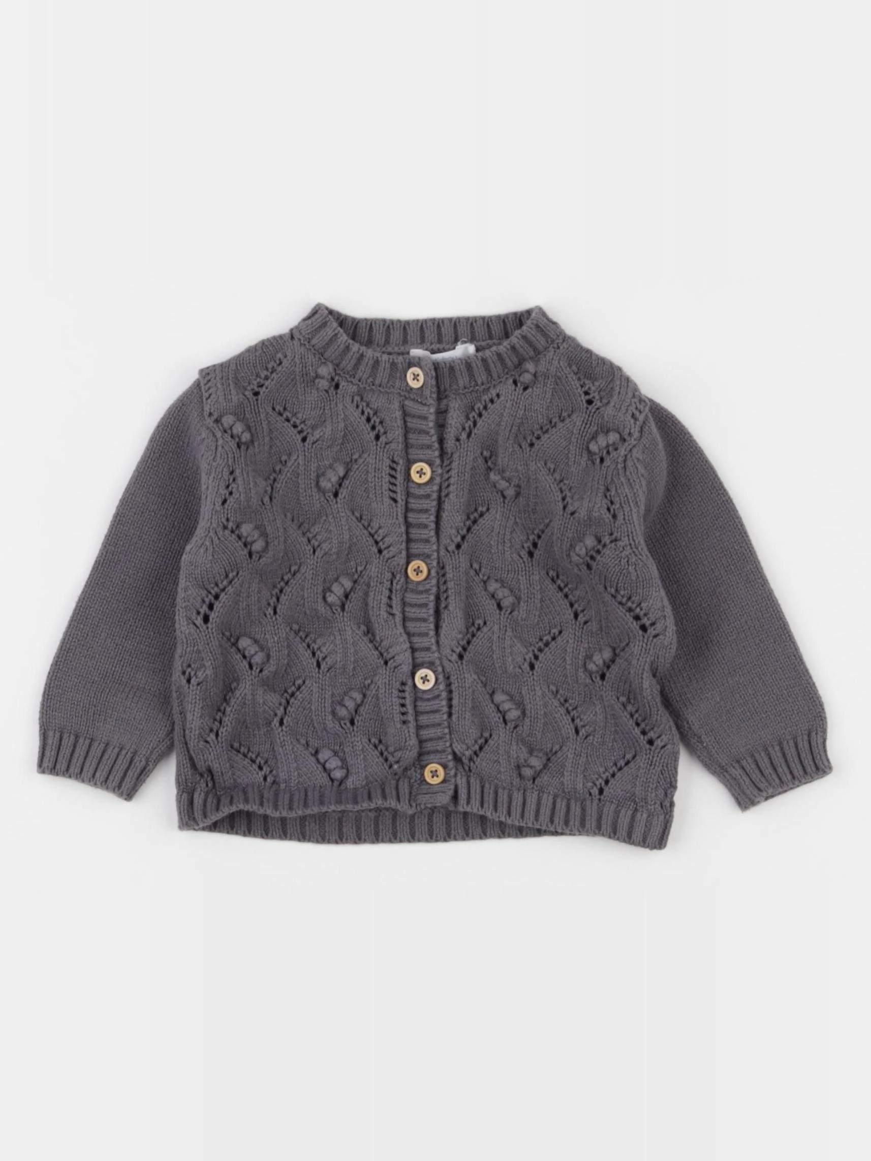 Boutchou - gilet gris - 6 mois