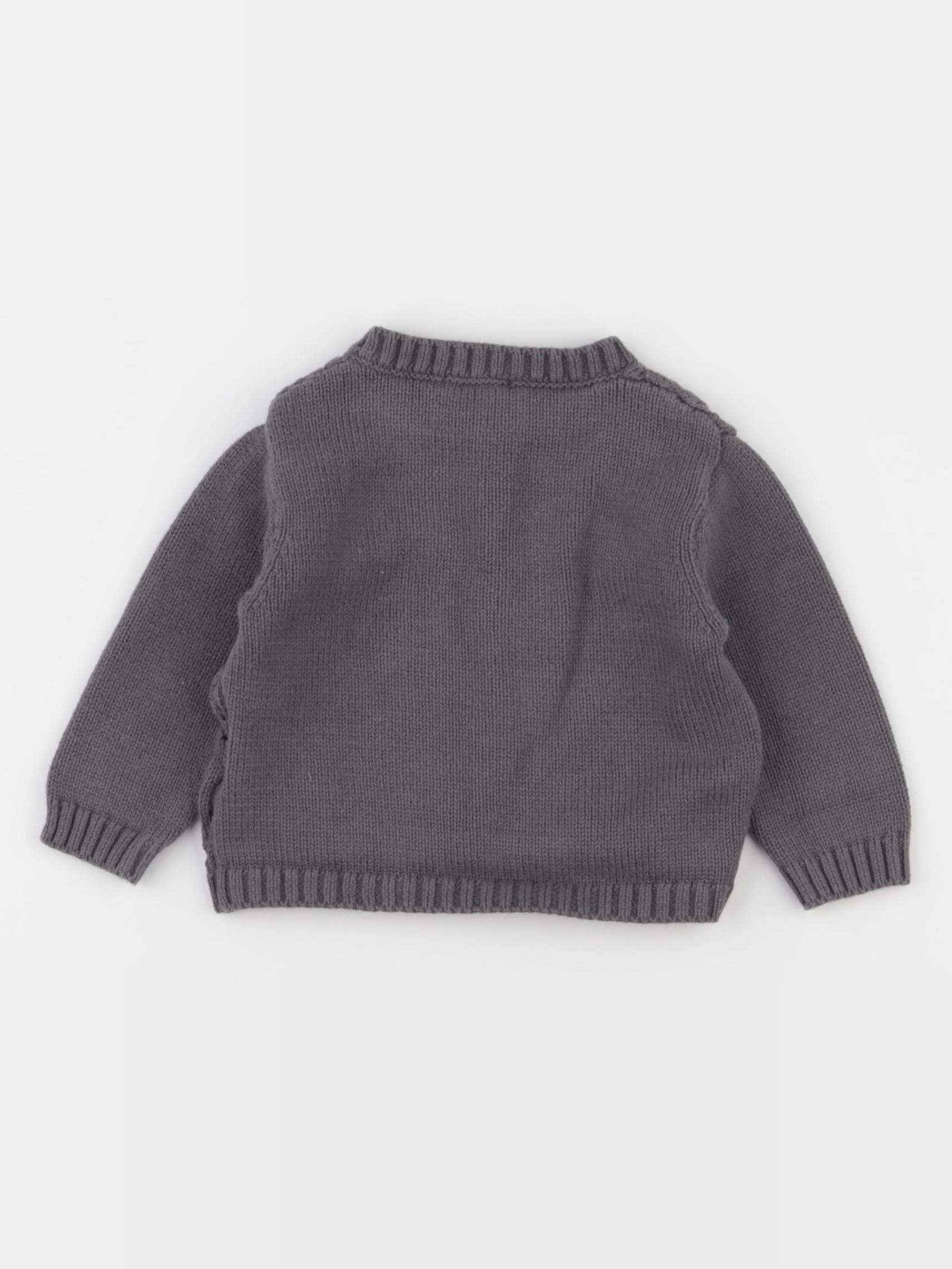 Boutchou - gilet gris - 6 mois