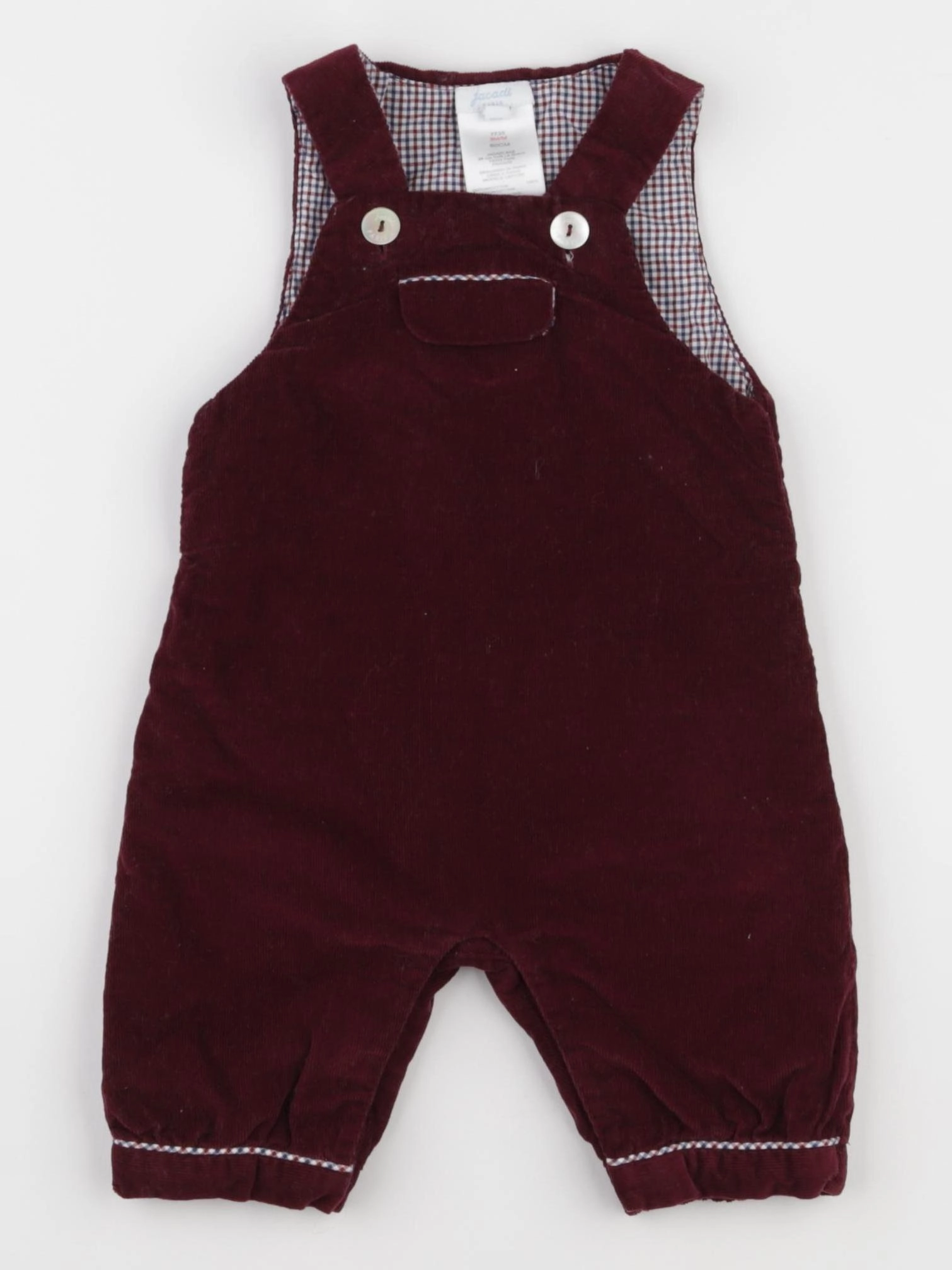 Jacadi - salopette rouge - 3 mois