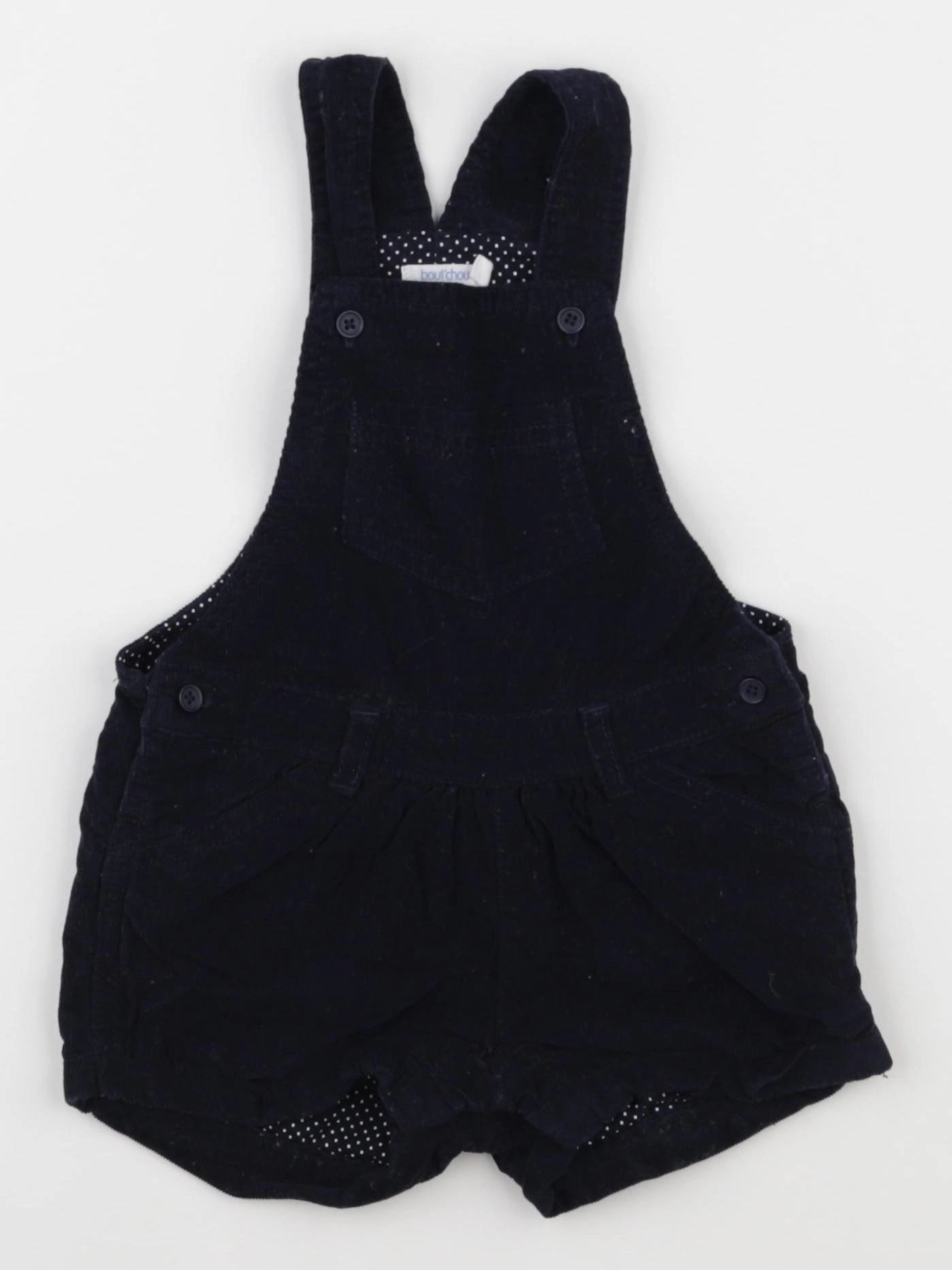 Boutchou - salopette doublé bleu - 12 mois