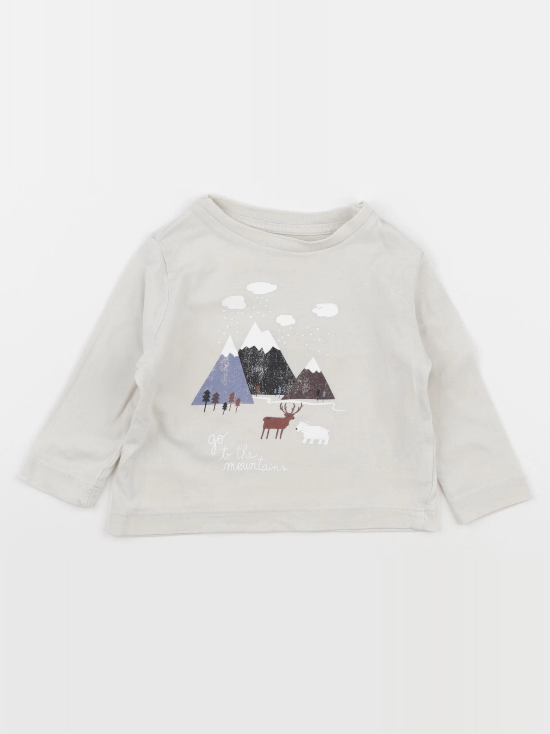 Boutchou - tee-shirt beige - 6 mois